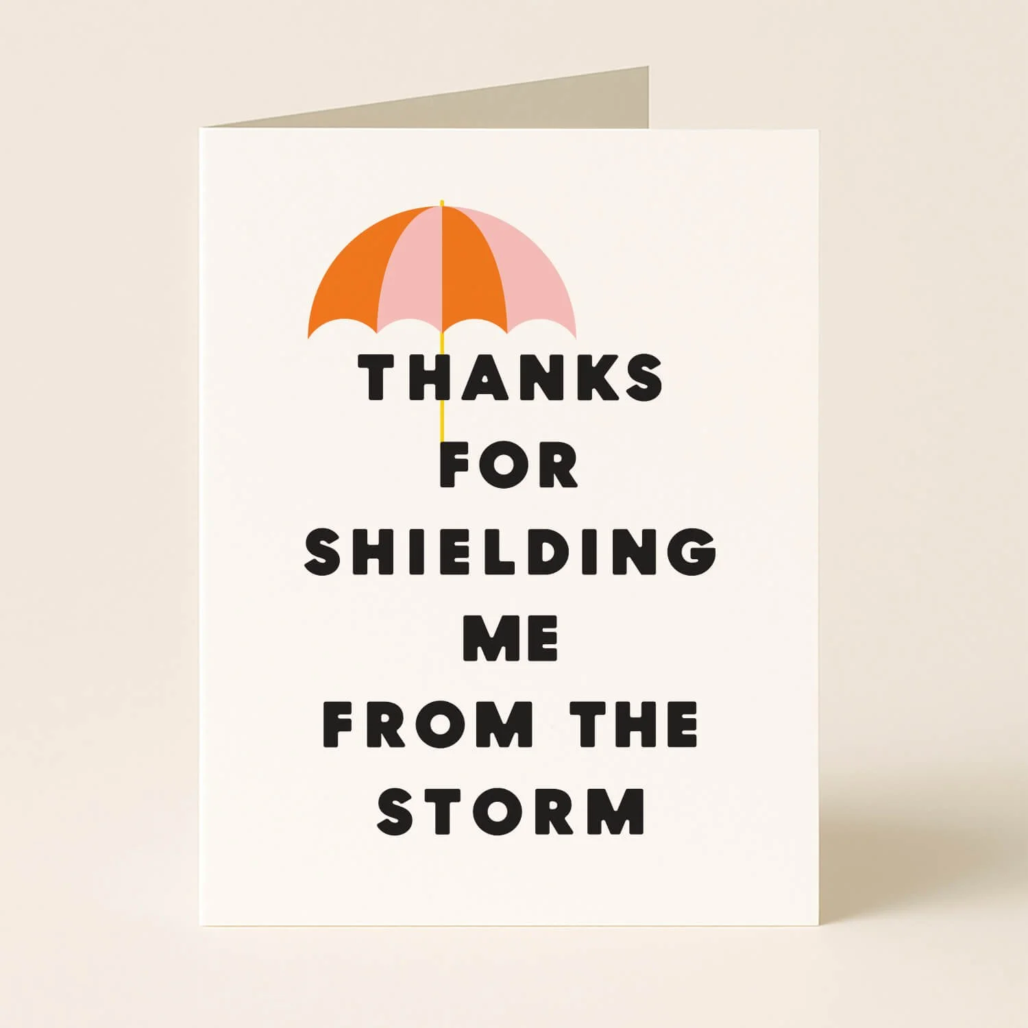 Thanks for Shielding Me From the Storm Greeting Card