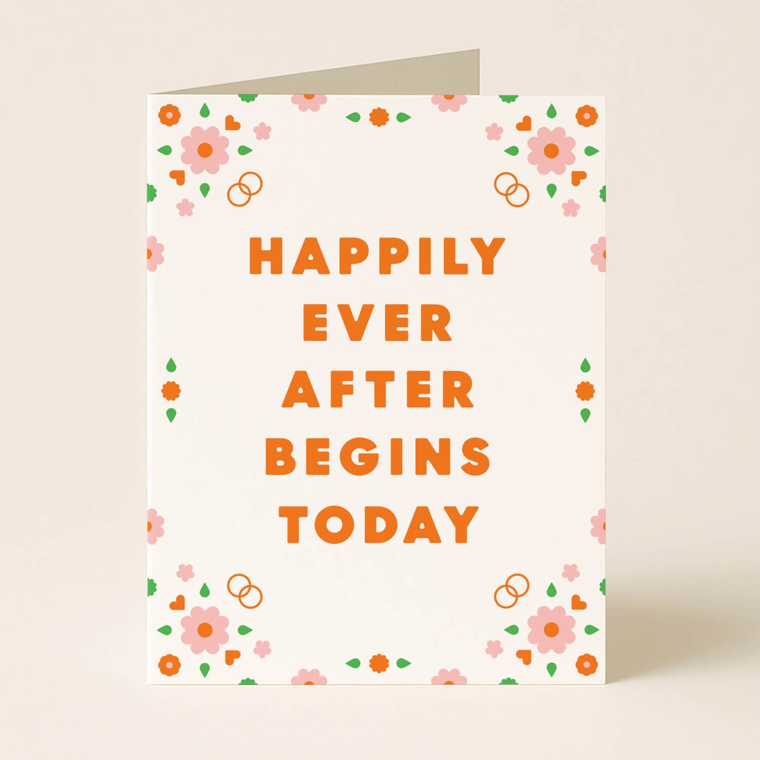 Happily Ever After Begins Today Wedding Greeting Card
