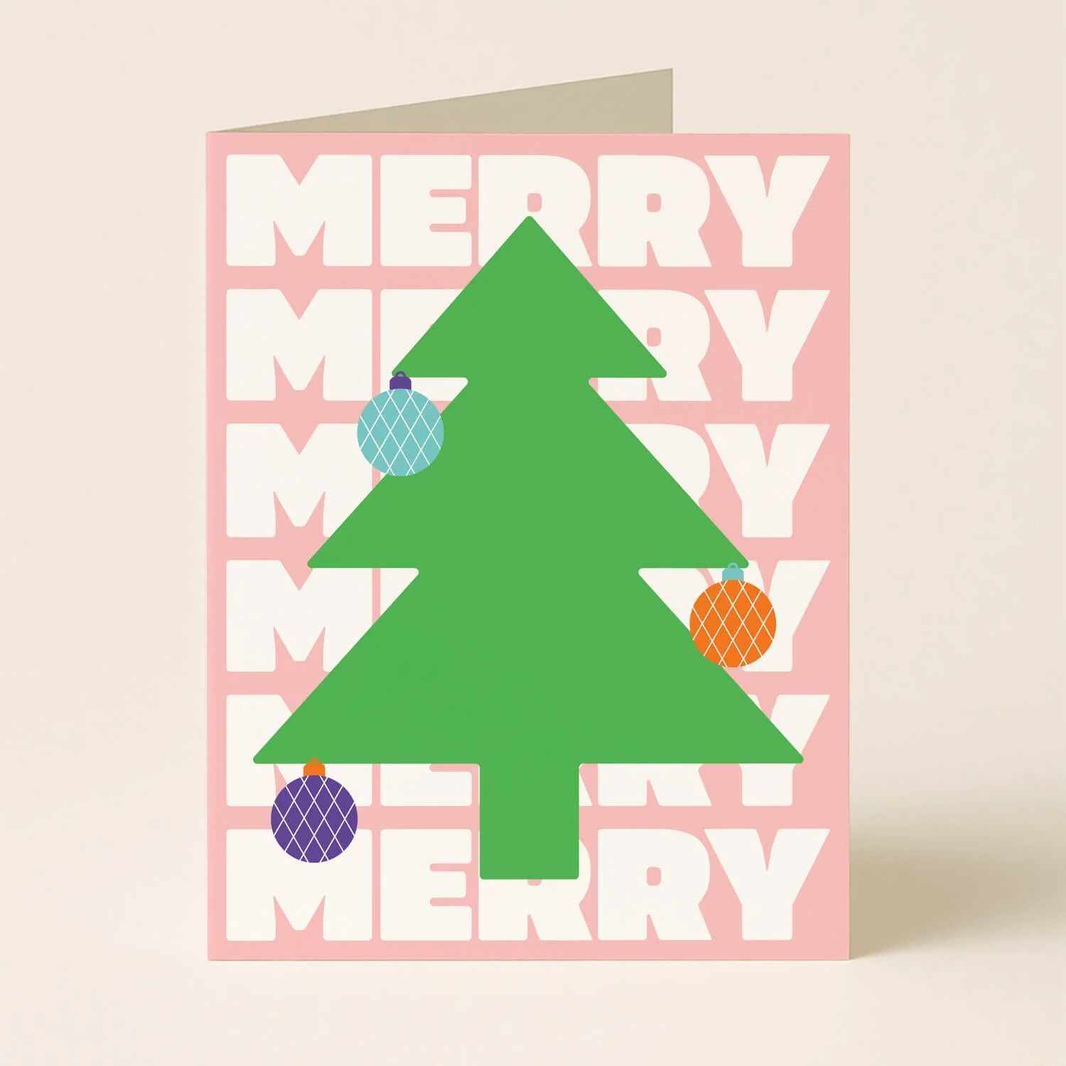 Merry Christmas Tree Greeting Card