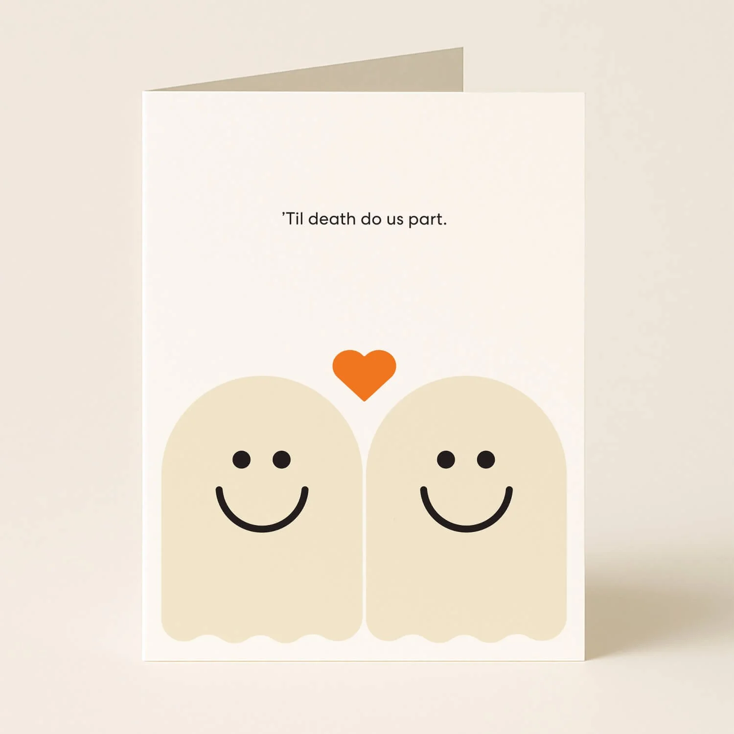 Til Death Do Us Part Ghost Wedding Greeting Card
