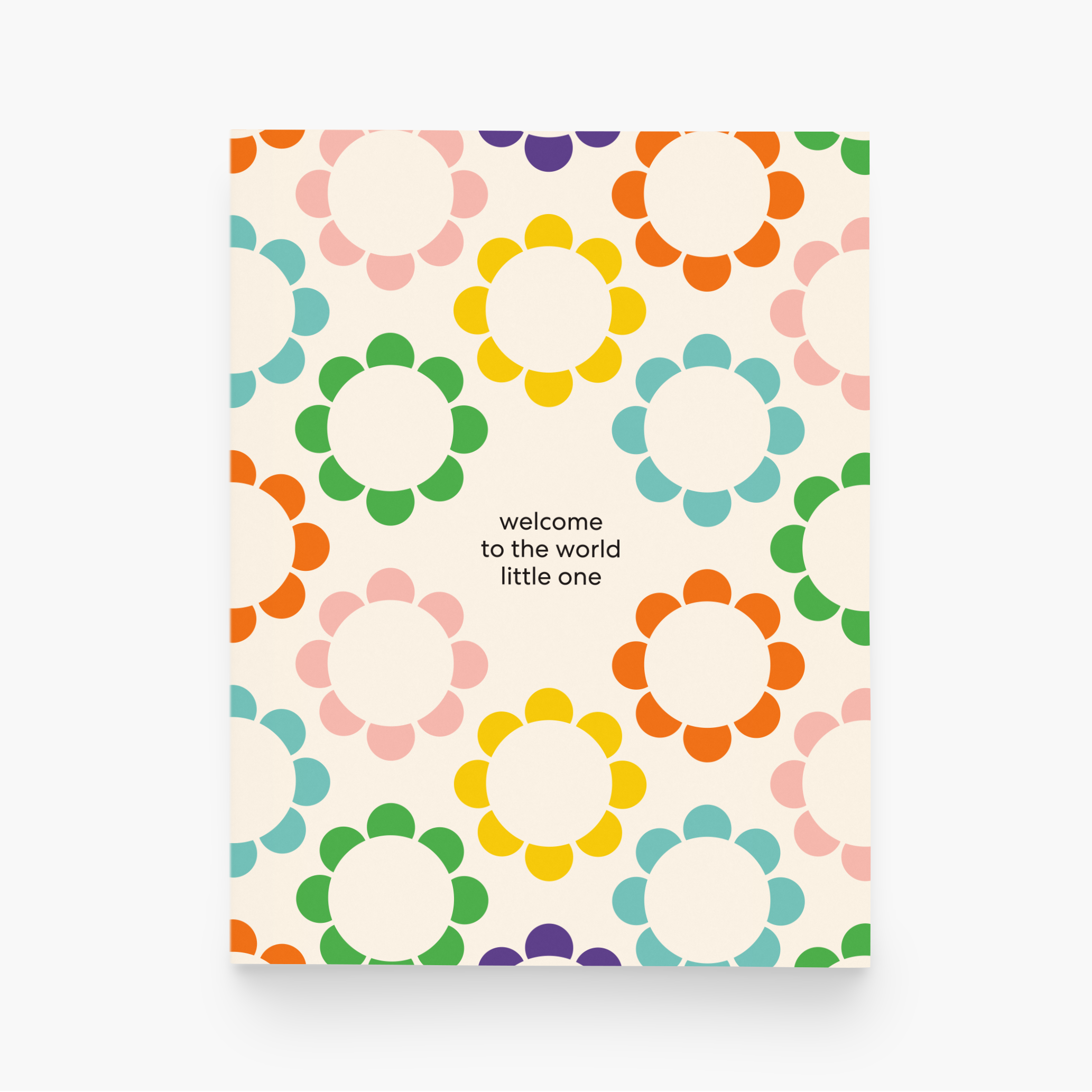 New baby card featuring a bike with a basket of baby essentials and the text 'Can’t wait for their arrival.'