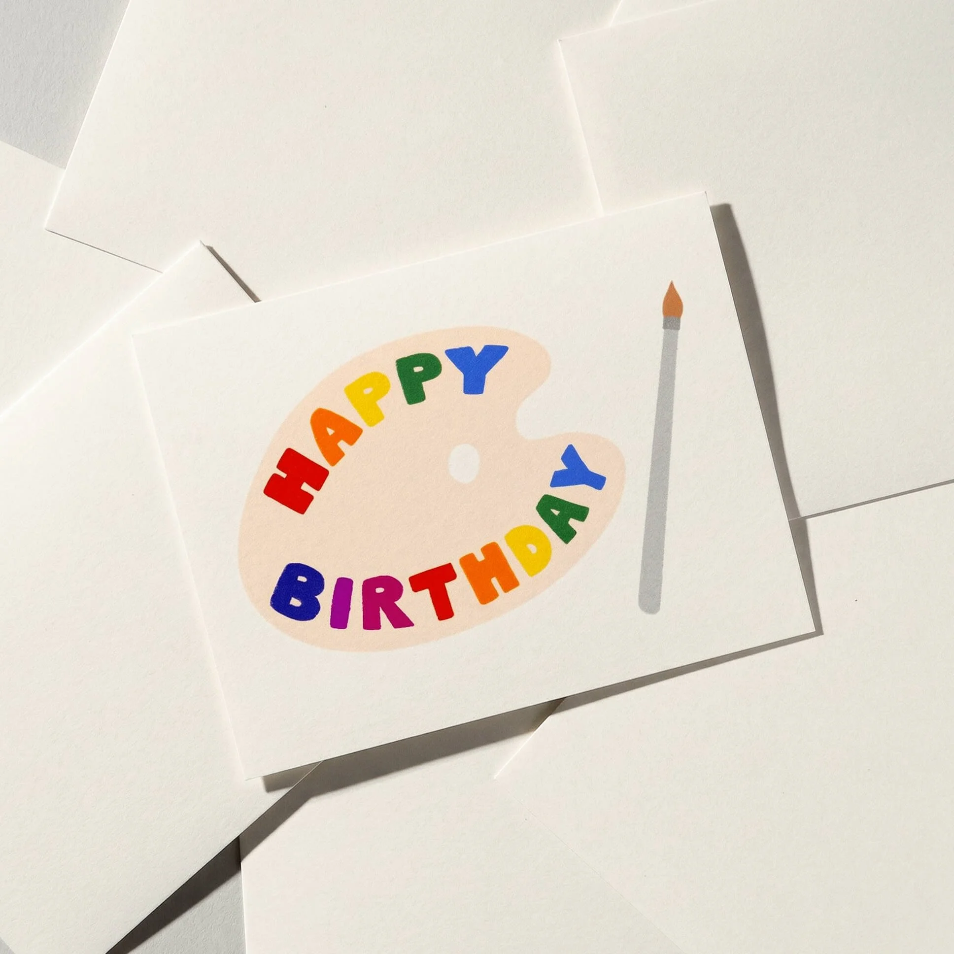 Happy Birthday Paint Palette Greeting Card