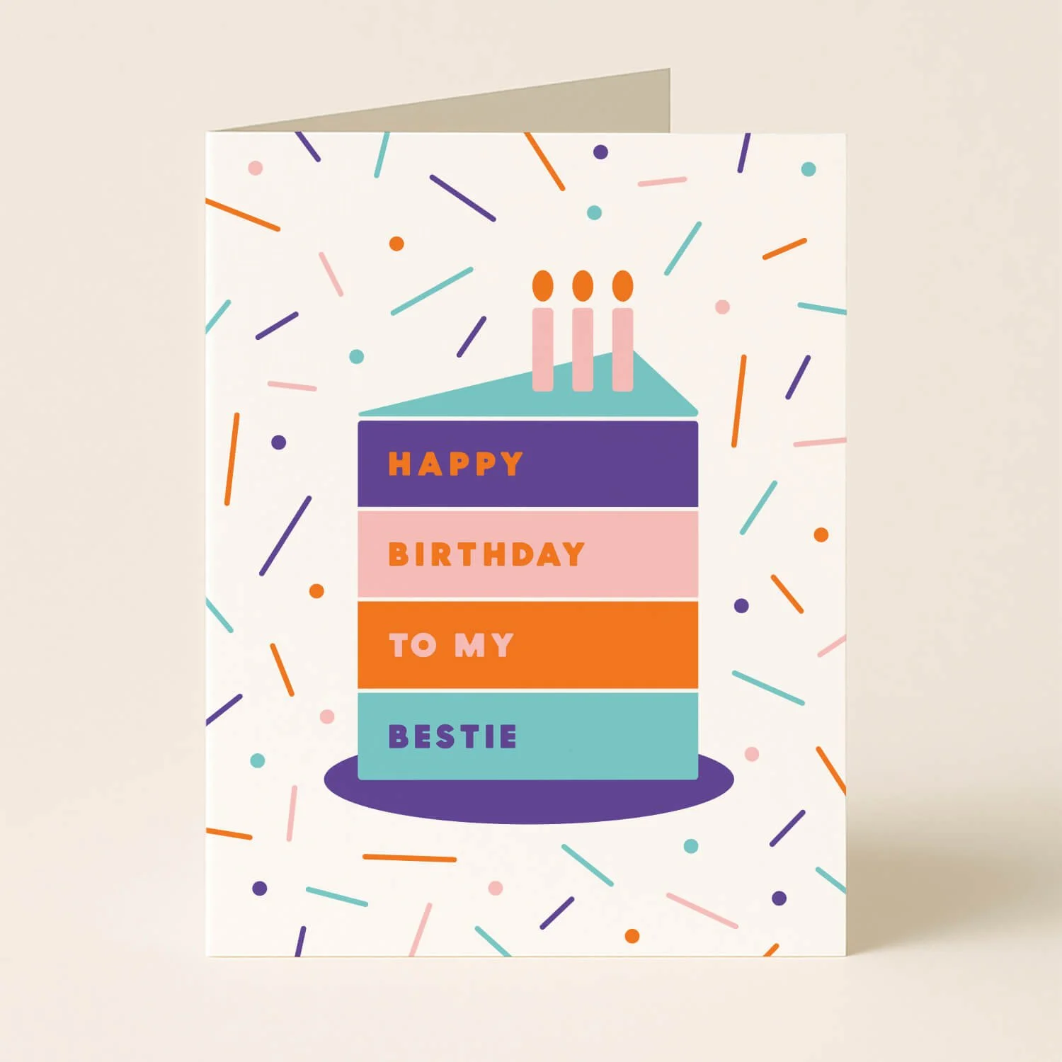 Happy Birthday Bestie Greeting Card