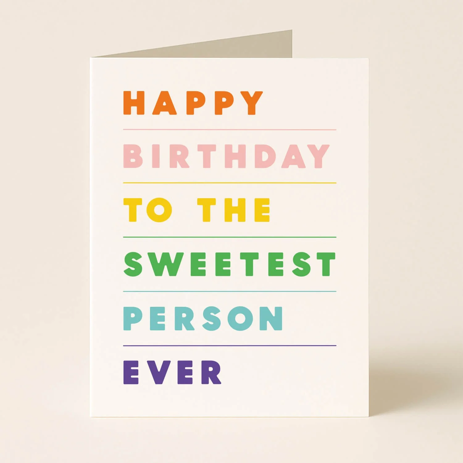 Happy Birthday to the Sweetest Person Ever Greeting Card