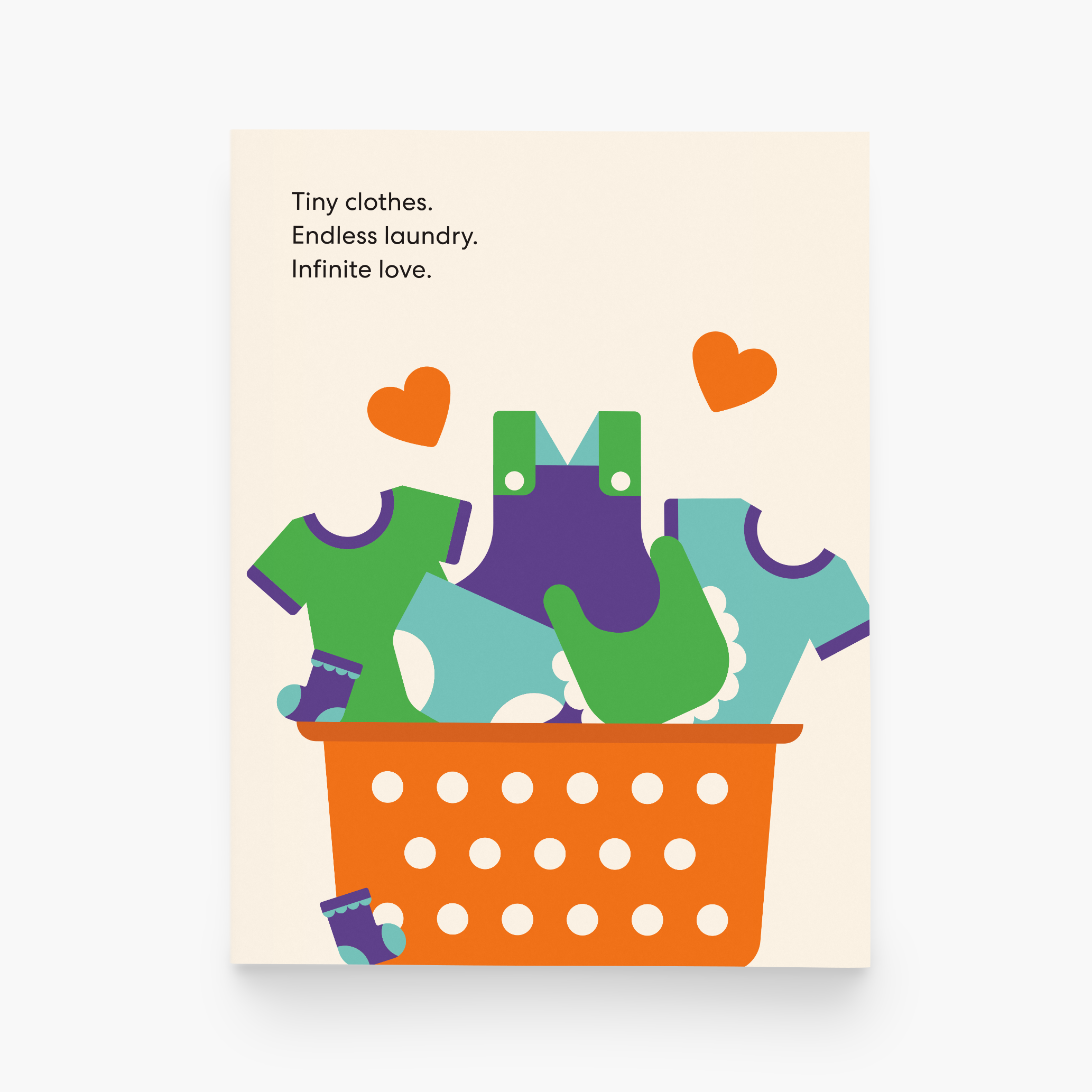 Endless Laundry, Infinite Love New Baby Card