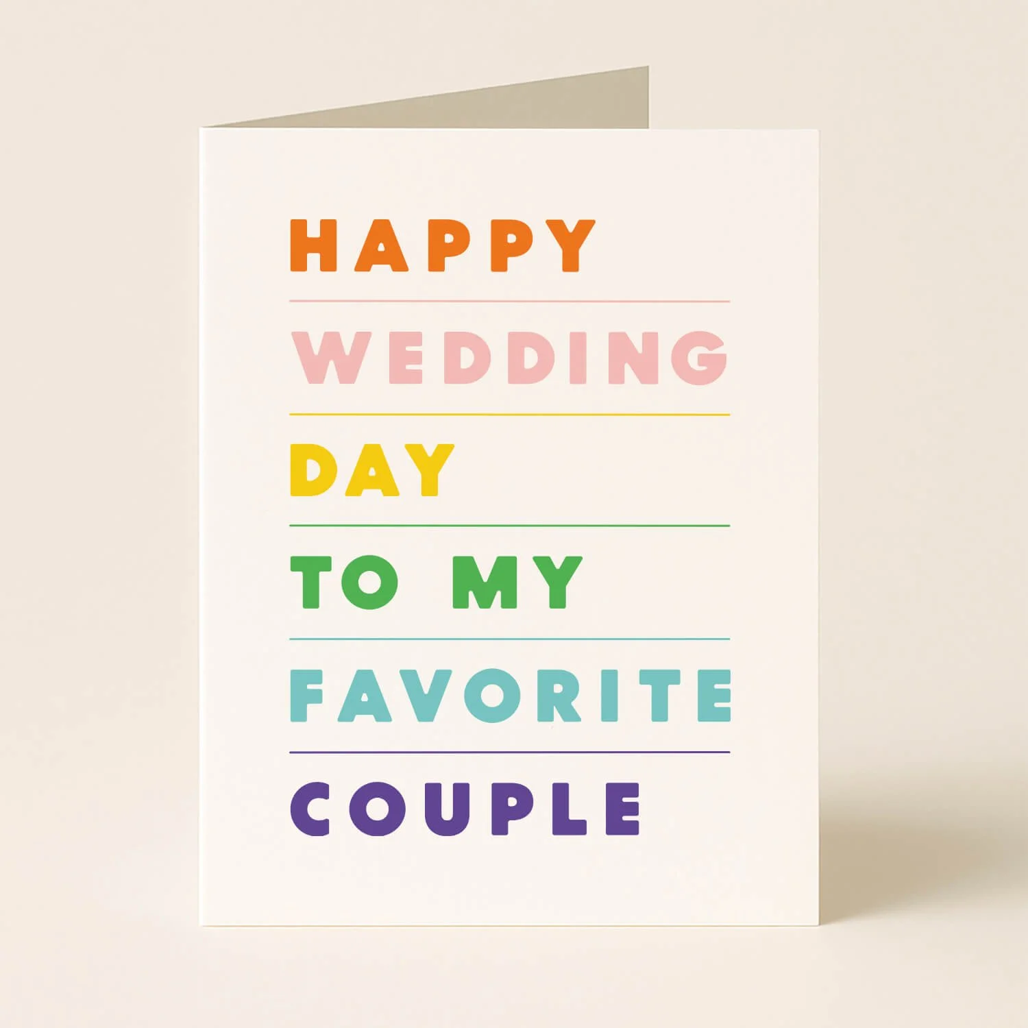 Happy Wedding Day to my Favorite Couple Greeting Card