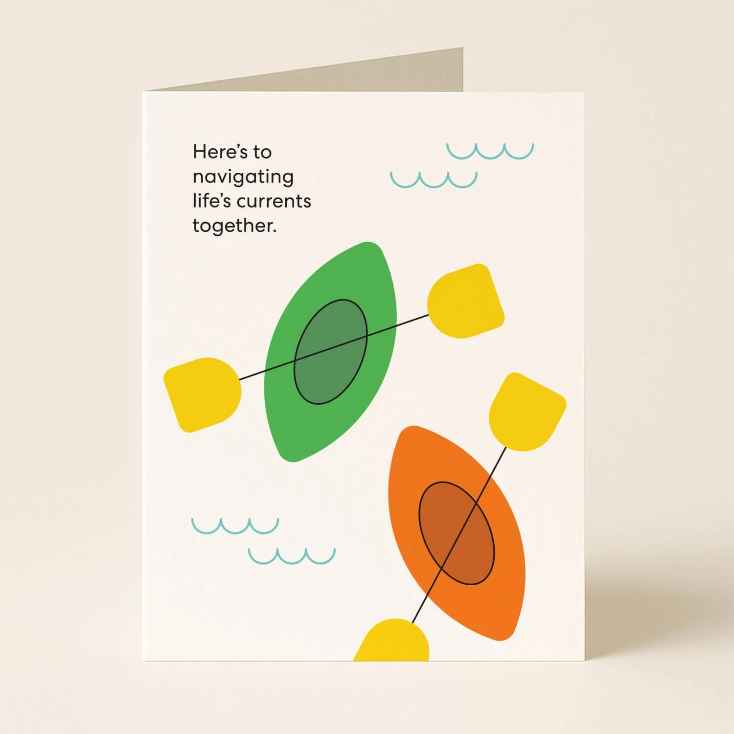 Navigating Life’s Currents Kayaks Greeting Card