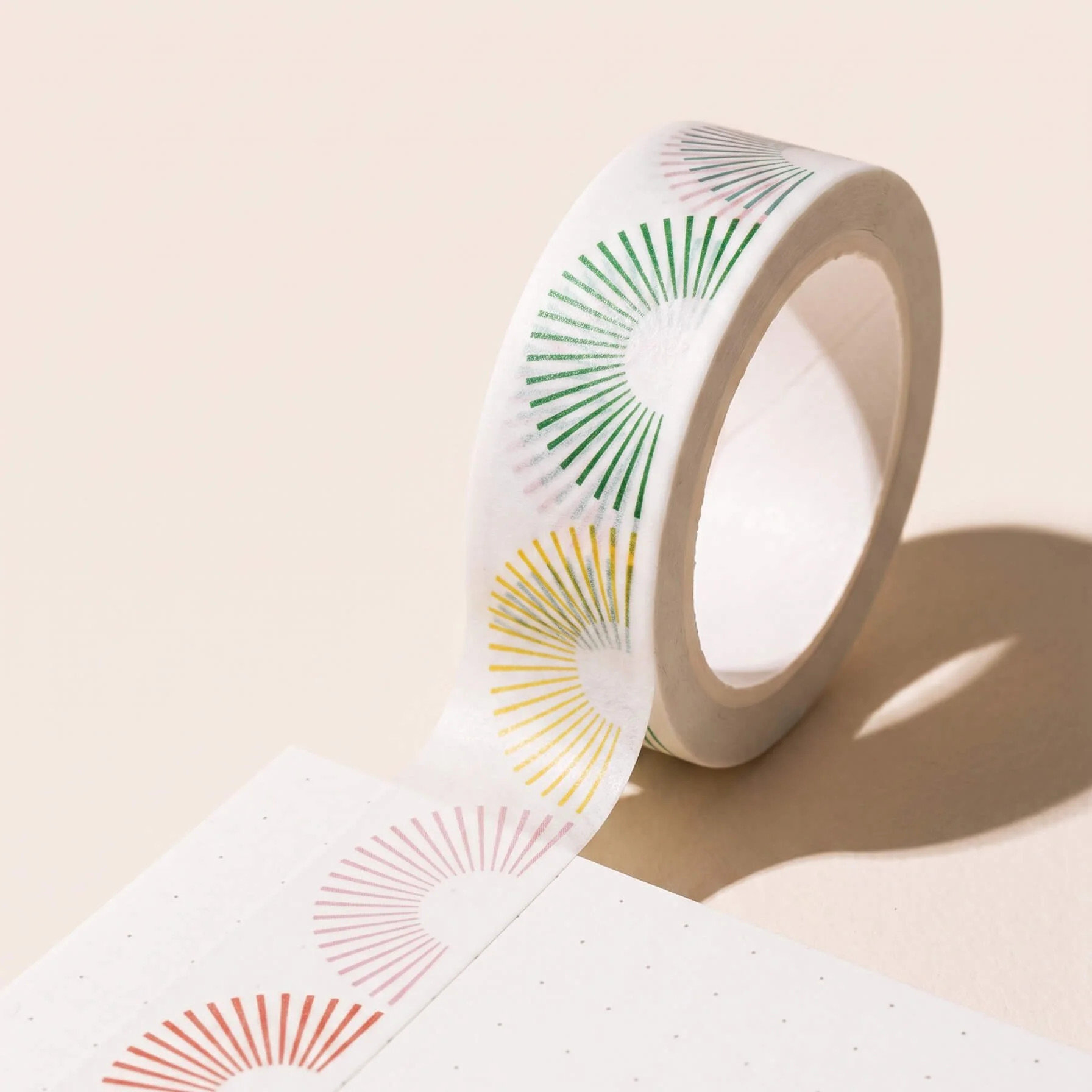 Rainbow Radius Sunburst Washi Tape