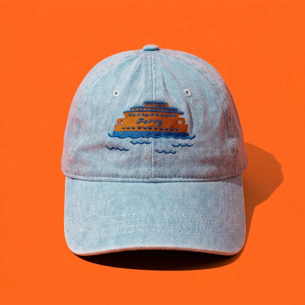 Staten Island Ferry Embroidered Denim Hat