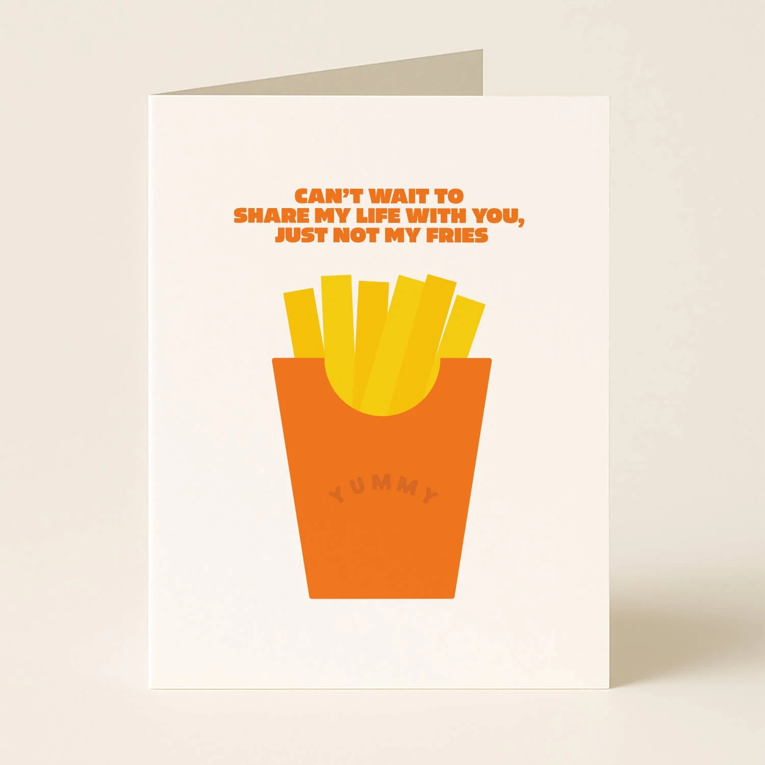 Not Sharing My Fries Wedding Greeting Card