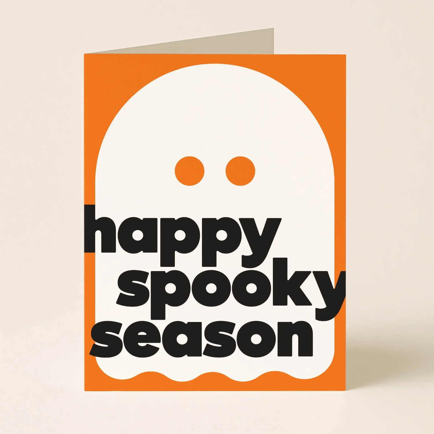 Happy Spooky Season Halloween Ghost Greeting Card