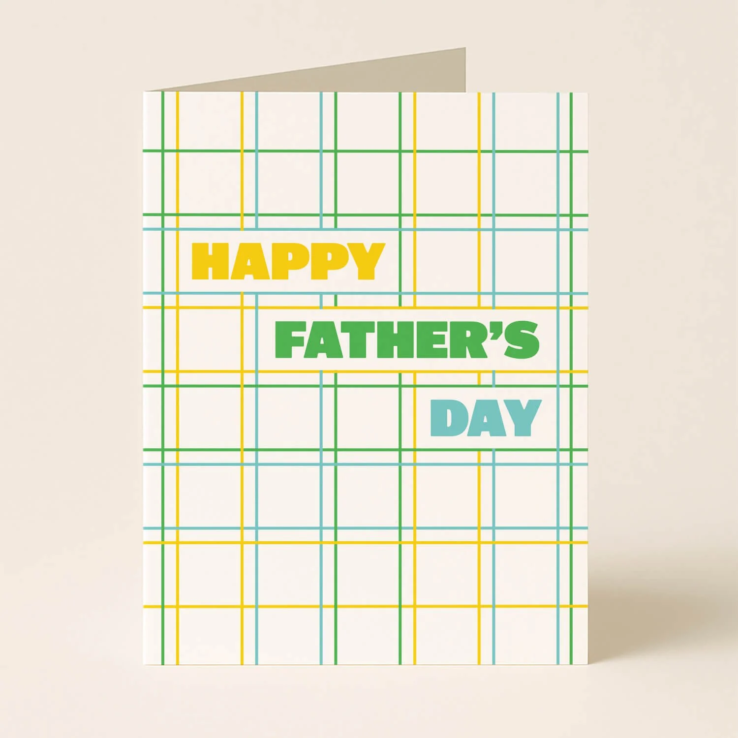 Father's Day Plaid Greeting Card