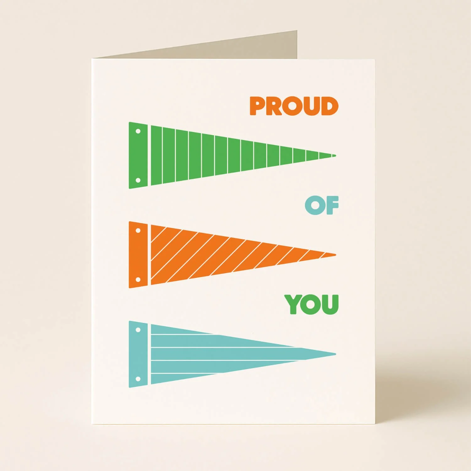 Proud of You Pennants Greeting Card