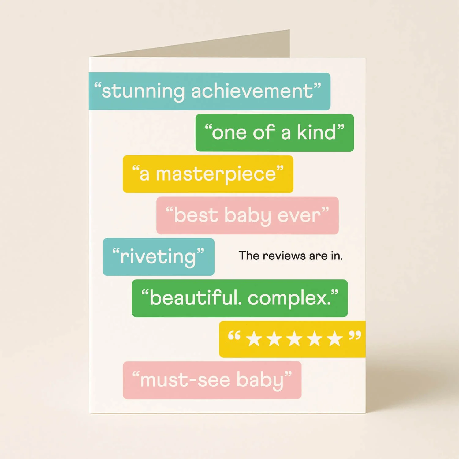 Baby Reviews New Baby Greeting Card
