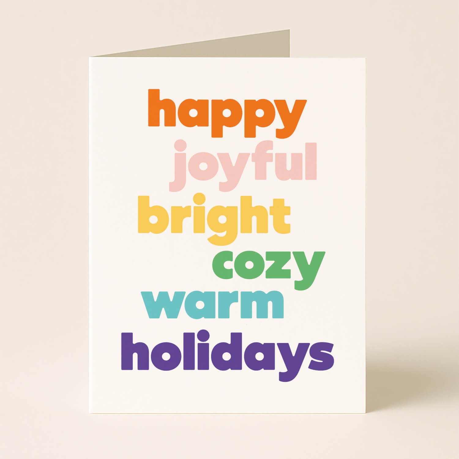 Happy Joyful Holidays Greeting Card