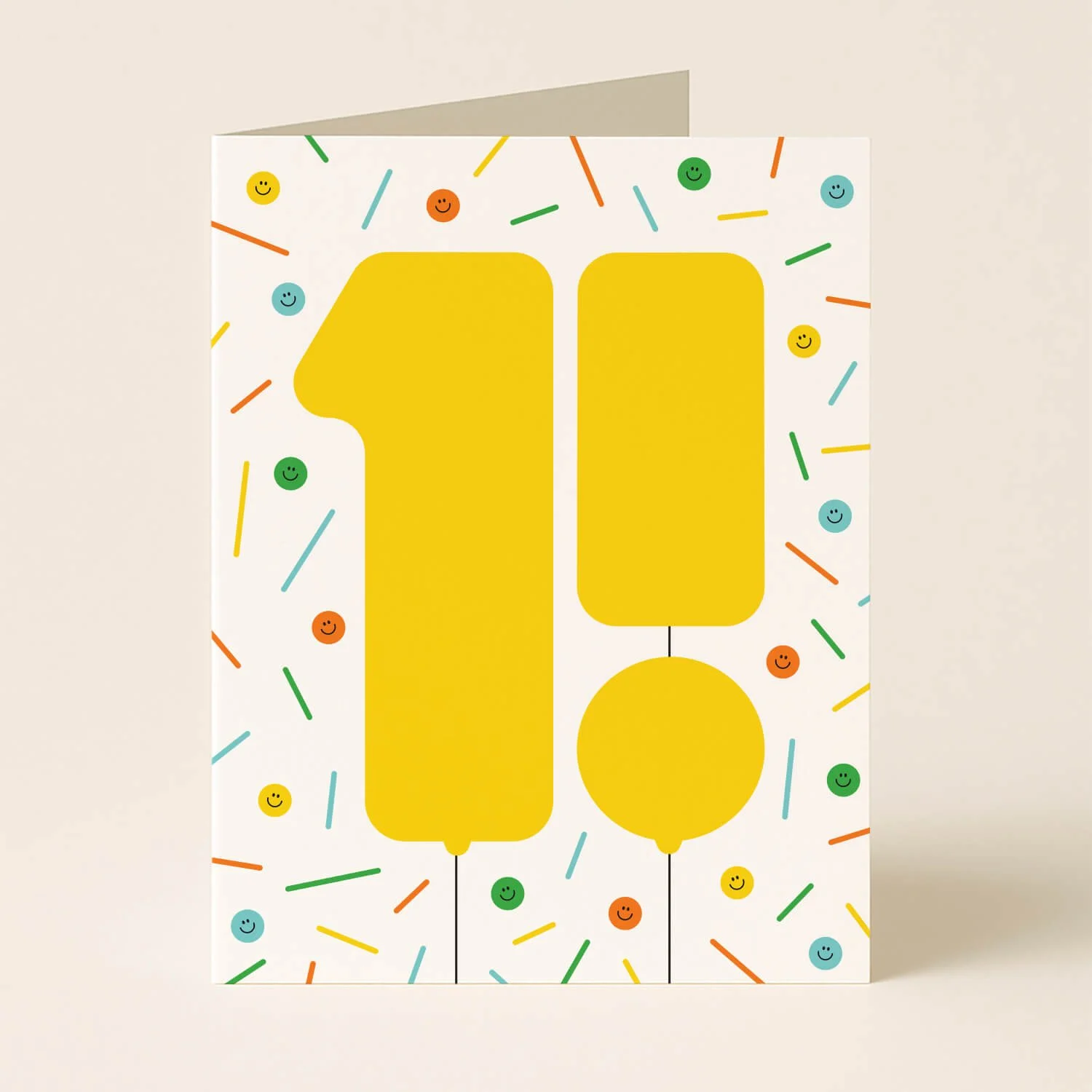 1st Birthday Balloons Card