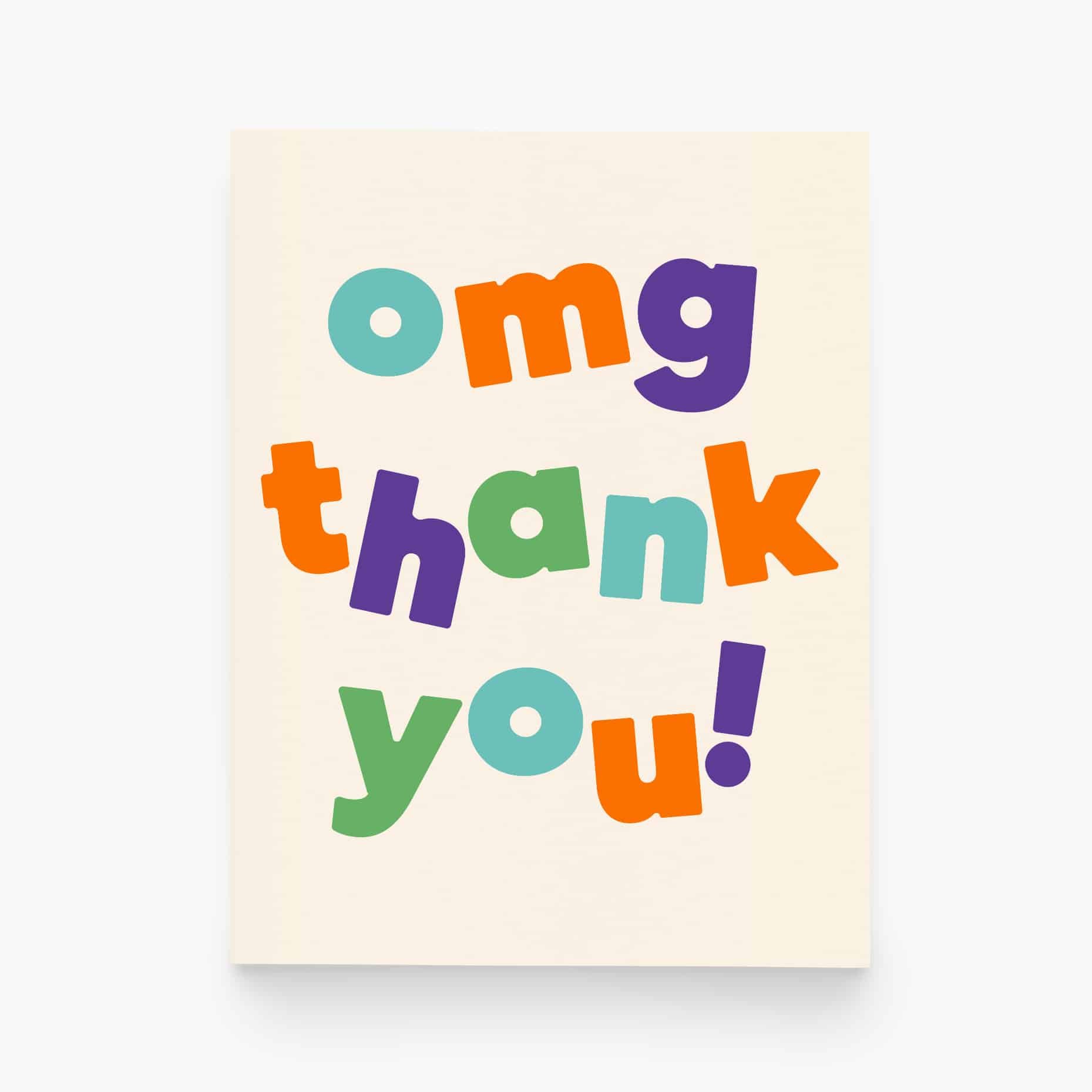 omg thank you! Greeting Card