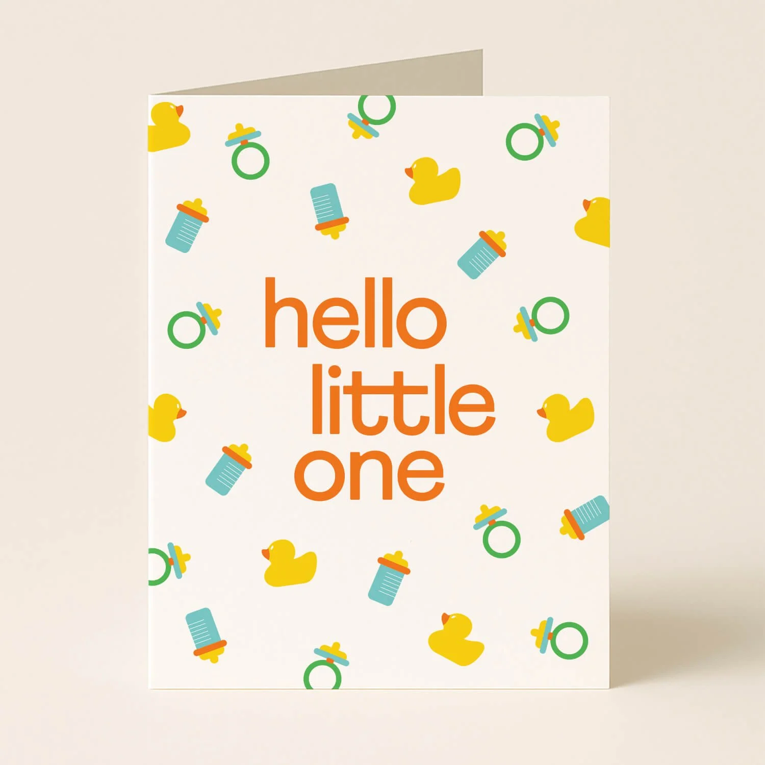Hello Little One New Baby Greeting Card