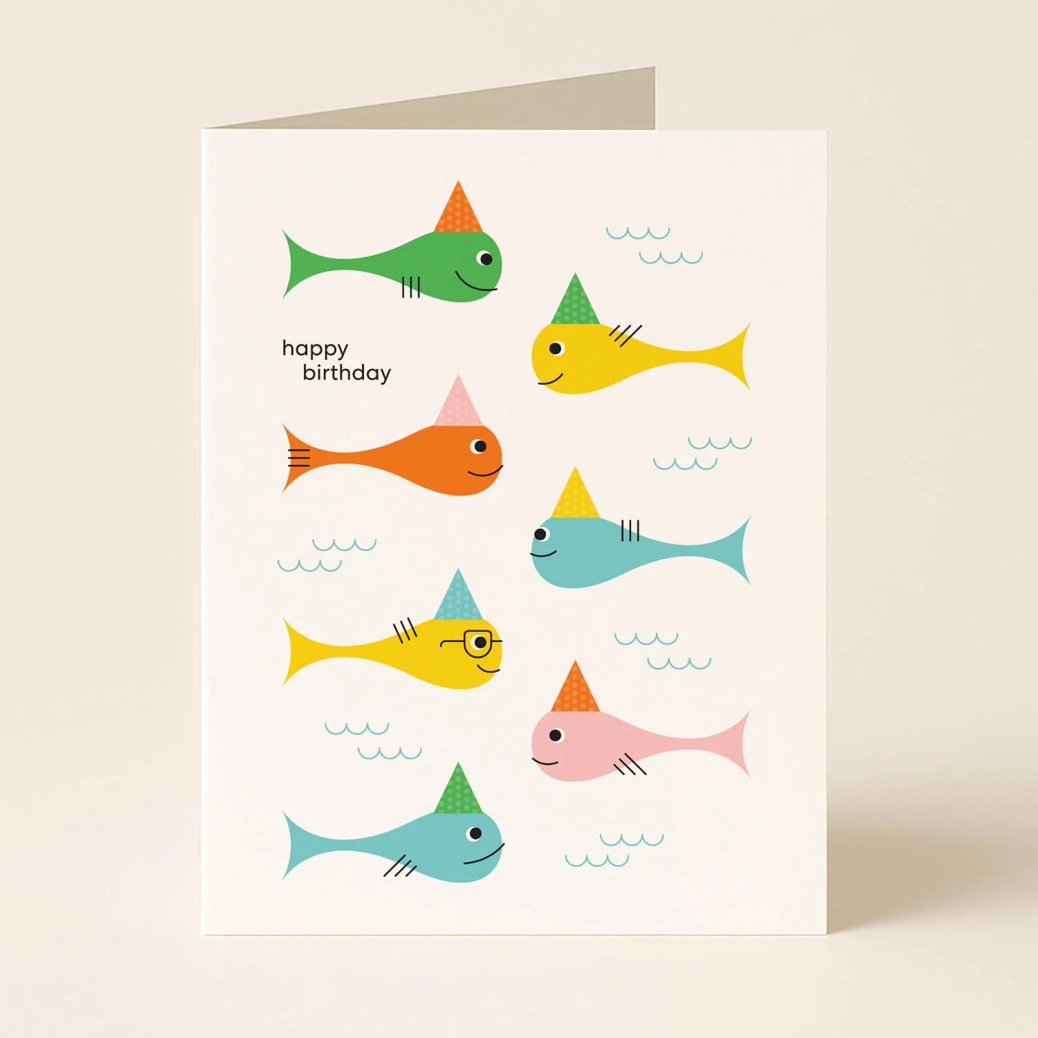 Party Hat Fish Birthday Card