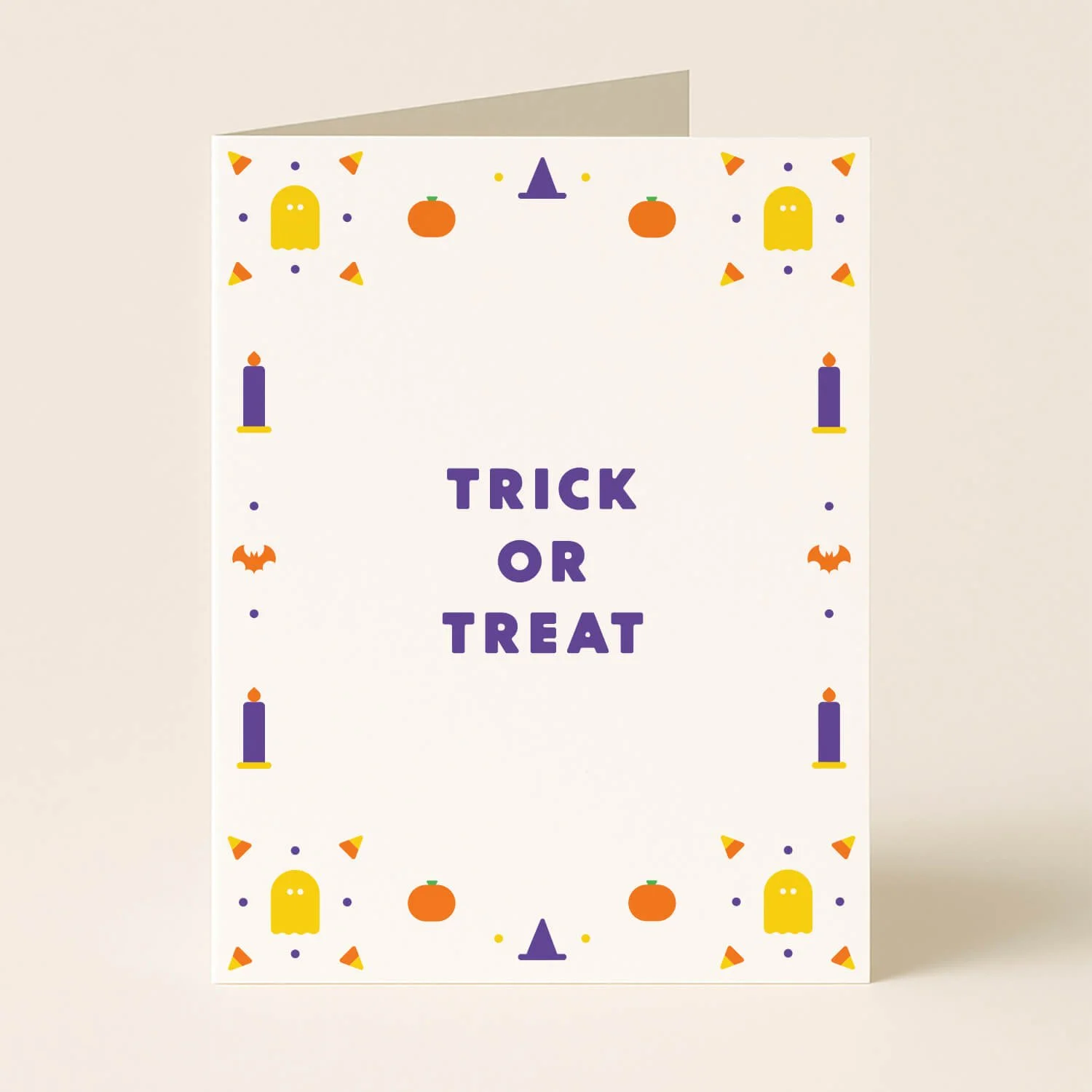 Colorful Trick or Treat Halloween card by paper&stuff