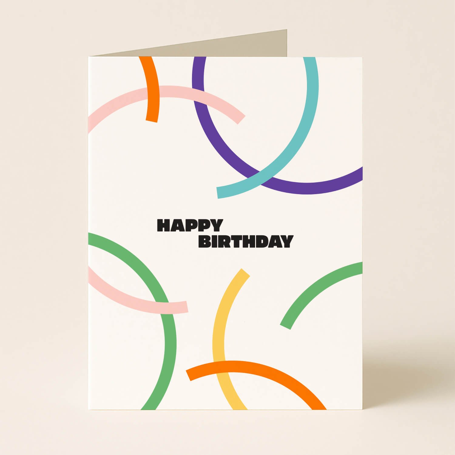 Another Year Around the Sun Abstract Birthday Card