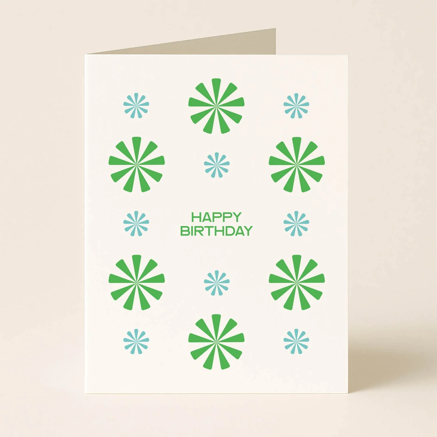 Birthday Geometric Stars Greeting Card