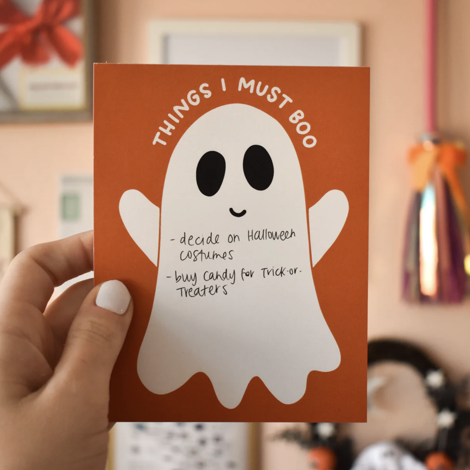 Things I Must Boo Halloween to-do list notepad