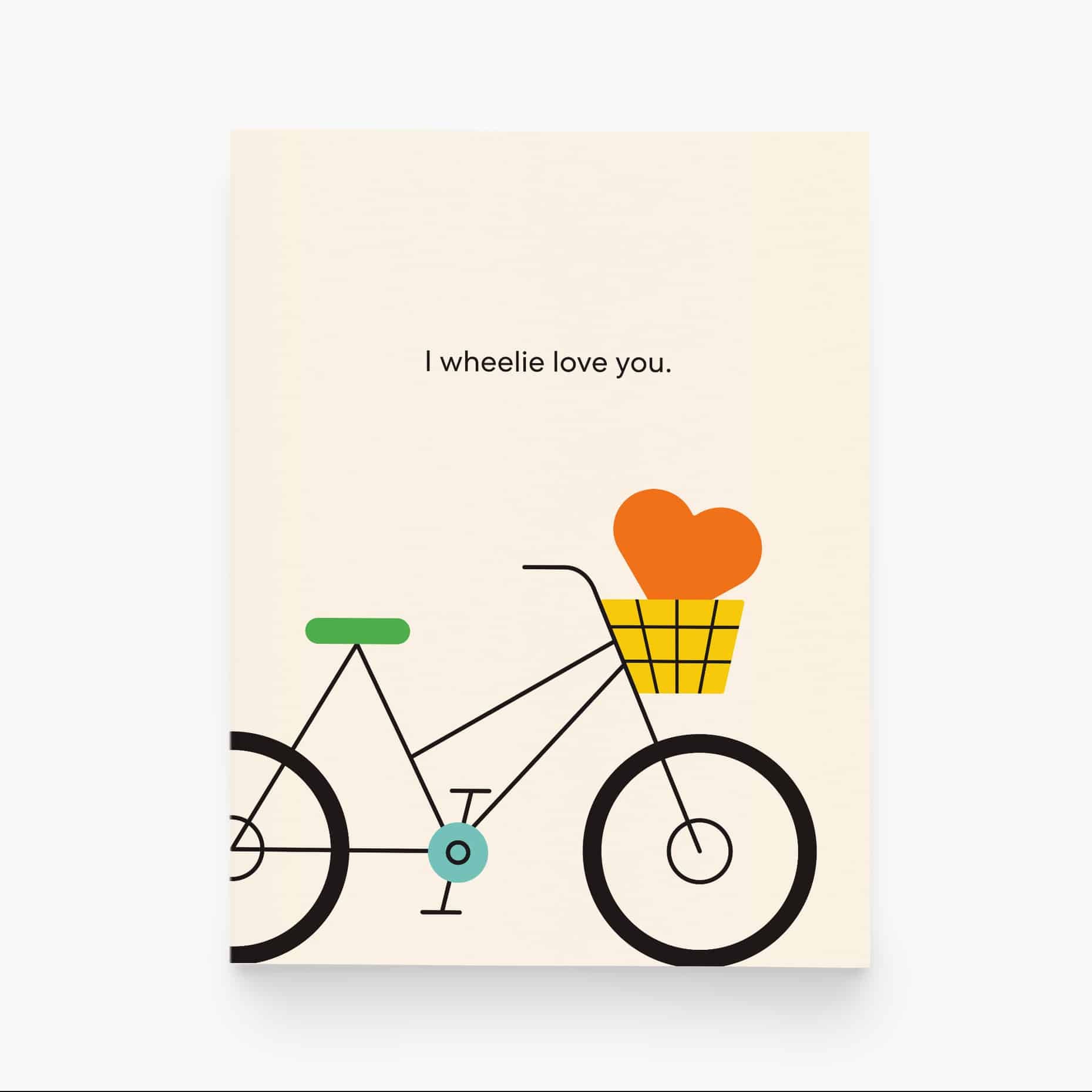 I Wheelie Love You Bike Greeting Card
