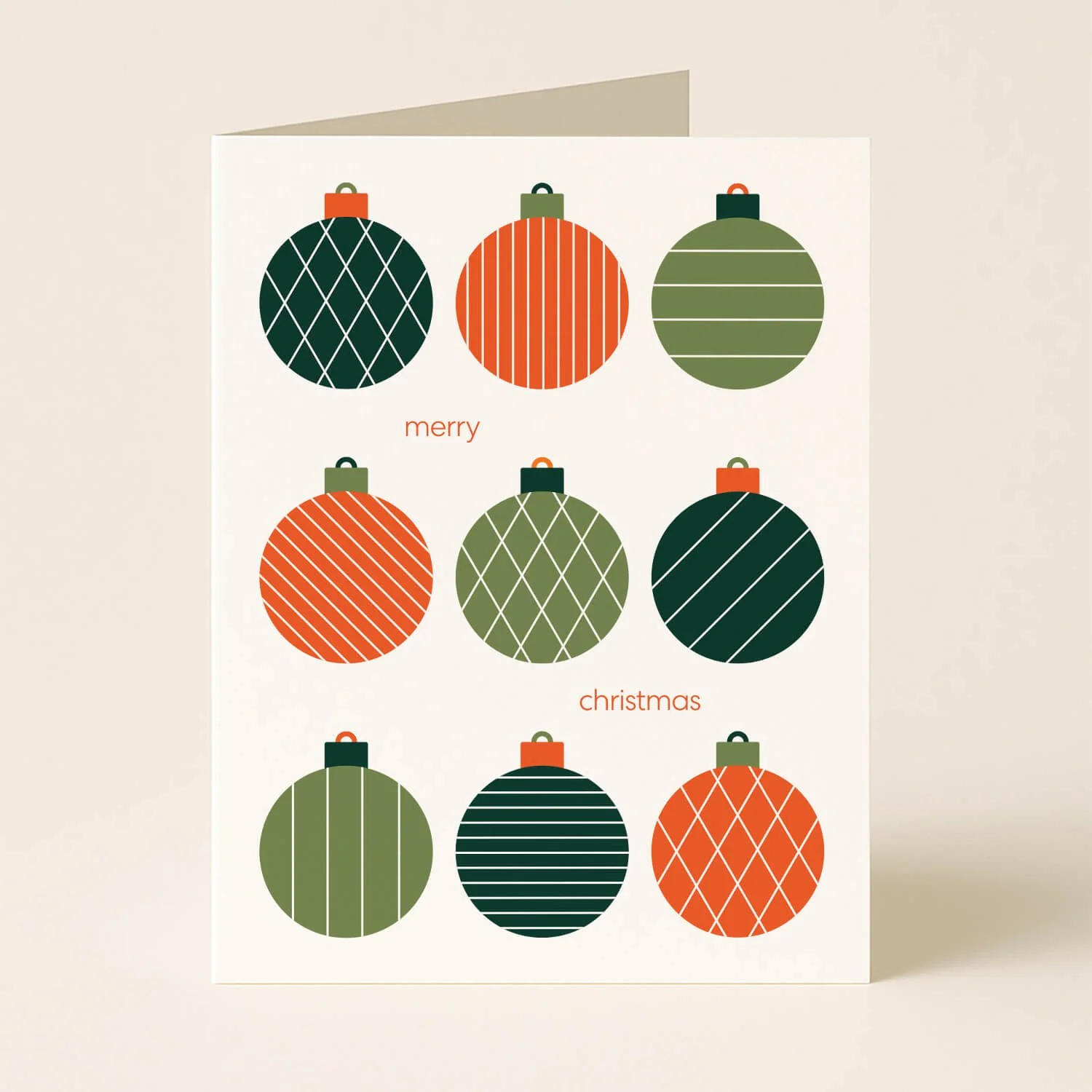 Ornaments Christmas Greeting Card
