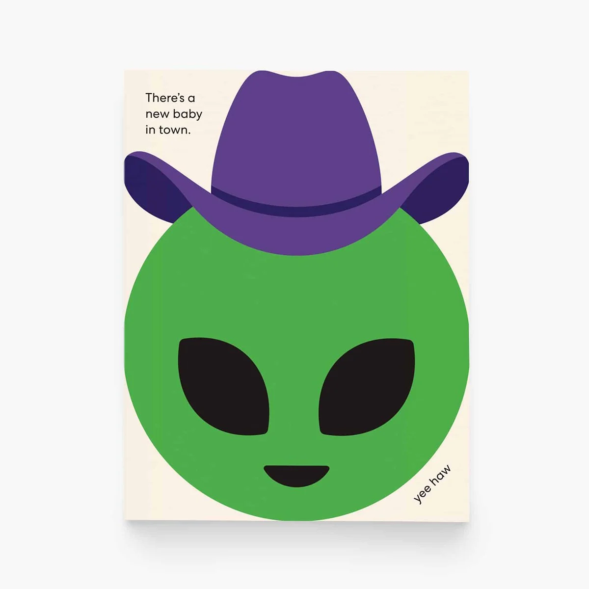 Alien Cowboy New Baby Card