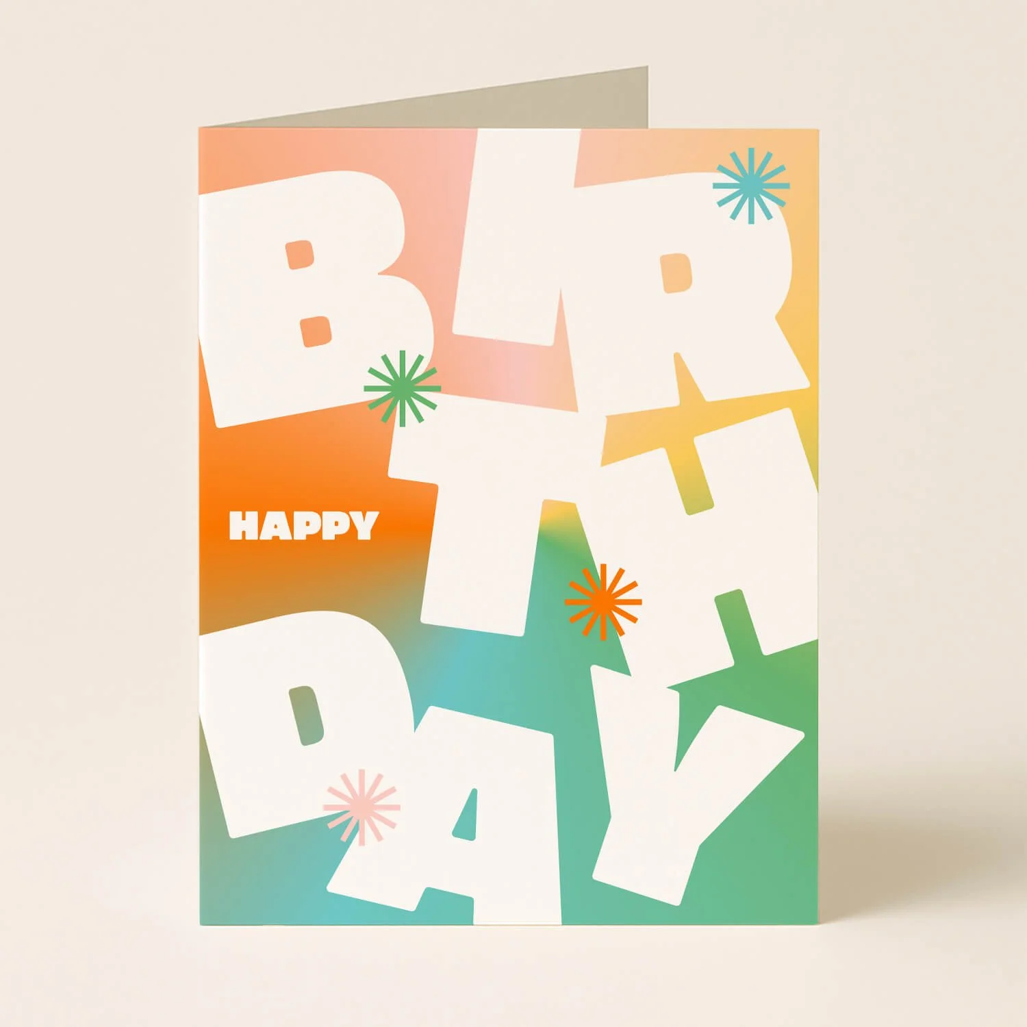 Happy Birthday Gradient Greeting Card