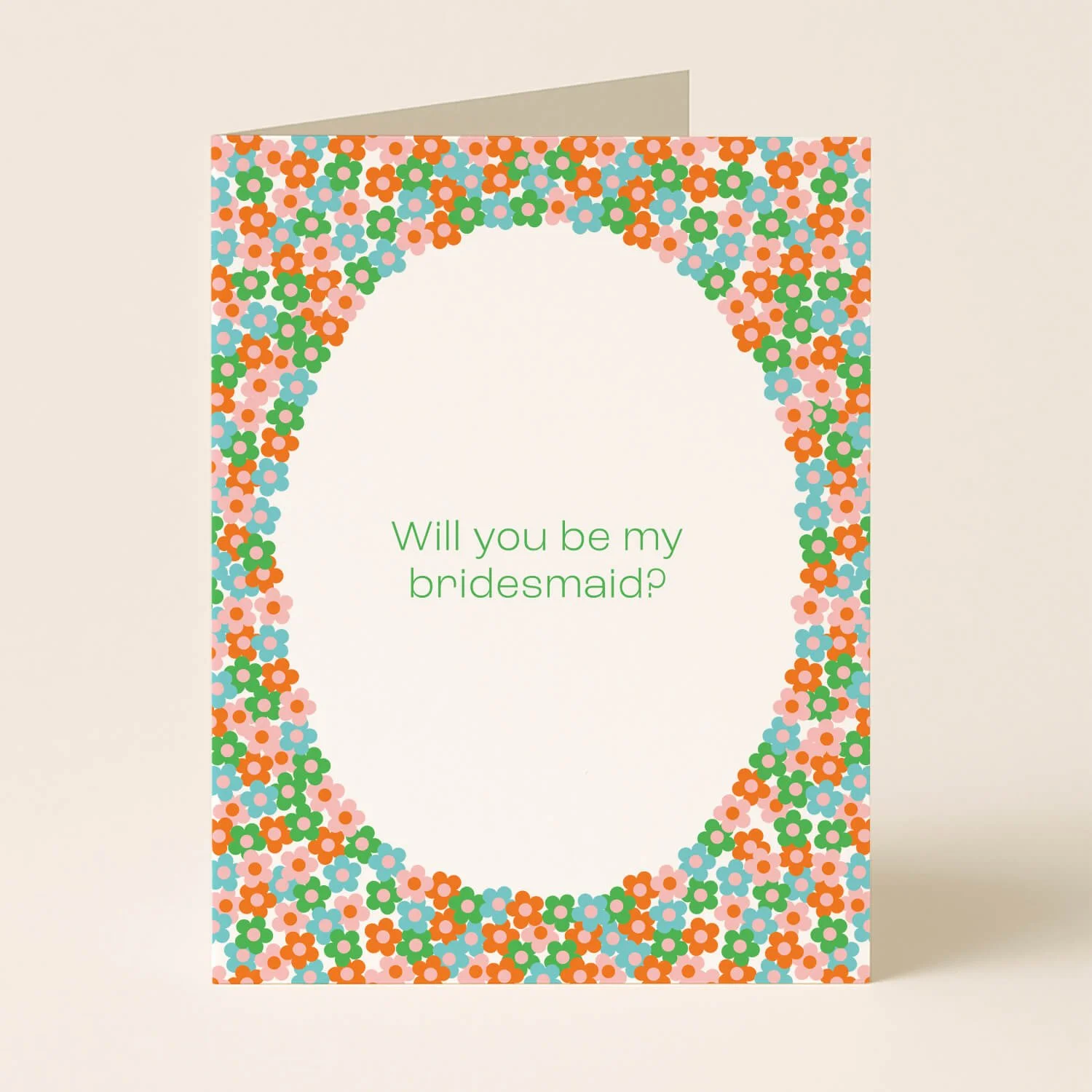 Bridesmaid Daisies Wedding Greeting Card