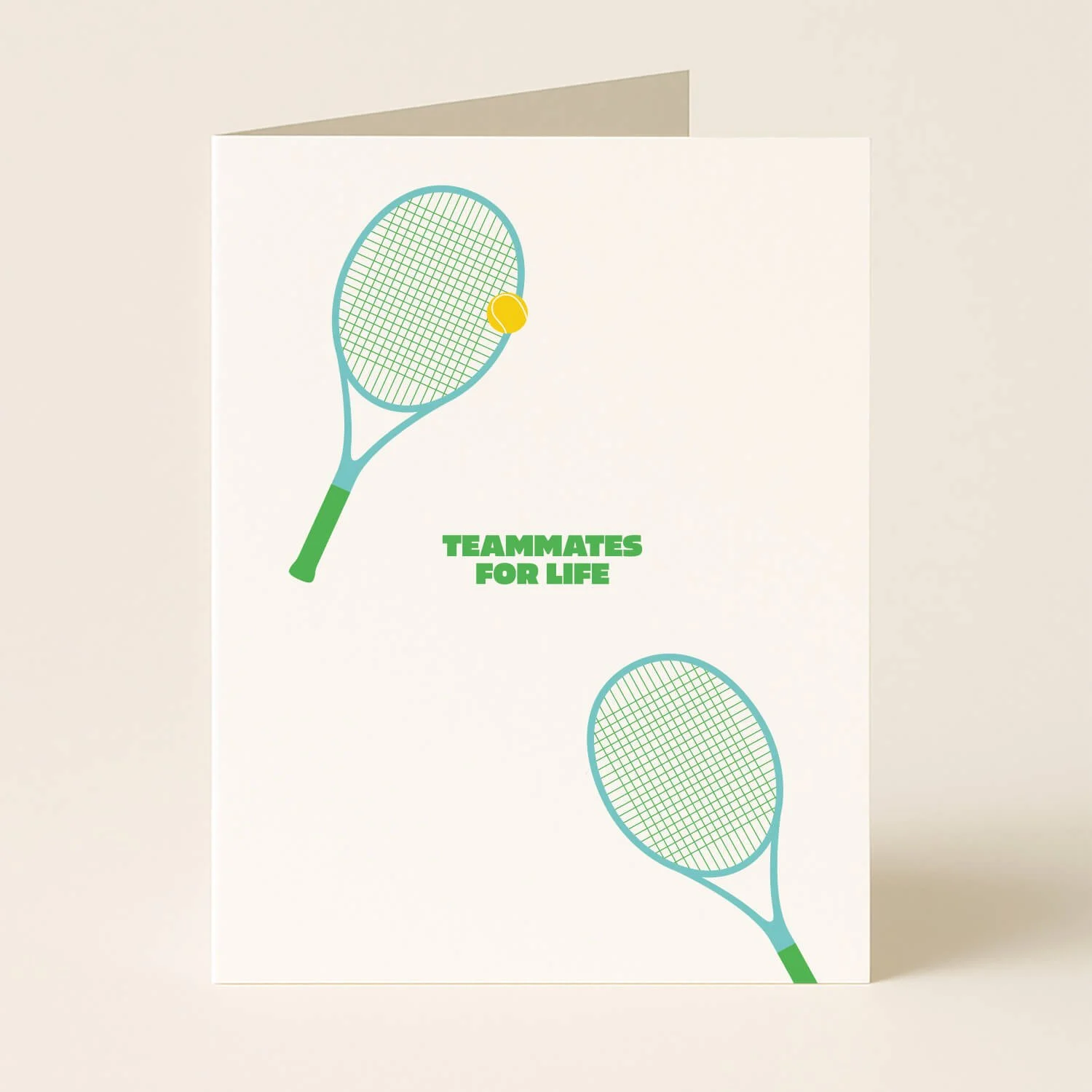 Teammate For Life Tennis Greeting Card