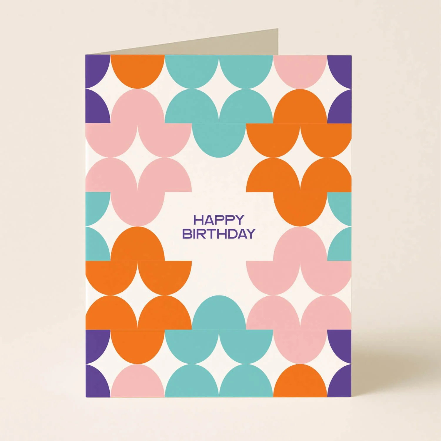 Birthday Retro Pattern Greeting Card