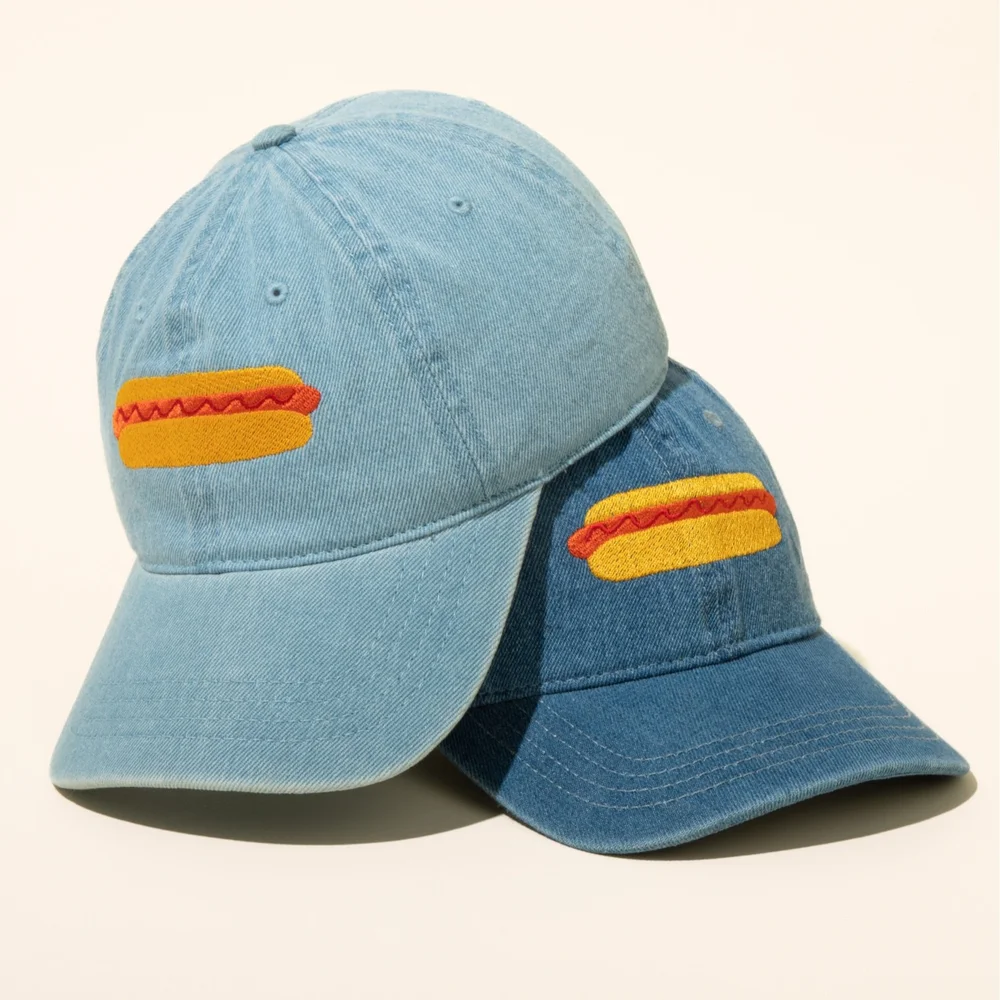 Embroidered Baseball Cap with Hot Dog Design Bad Day Hot Dog Embroidered Cotton Hat, 4th of July Cap - Etsy main image 2