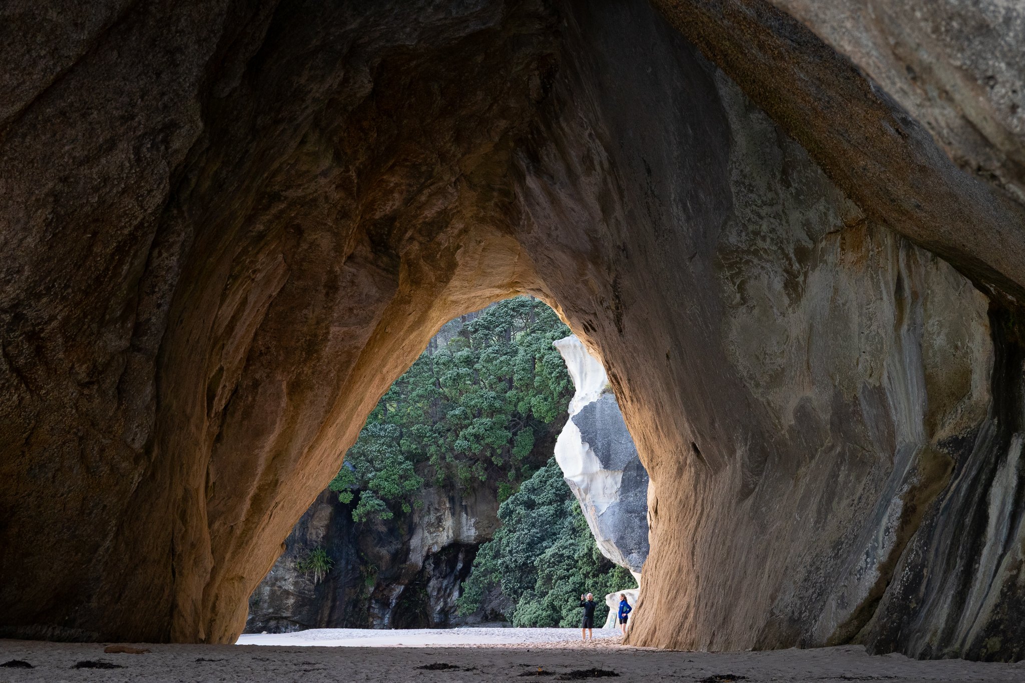 Looking back through the Cathedral to the beach you initial walk down to when visiting the Cove.