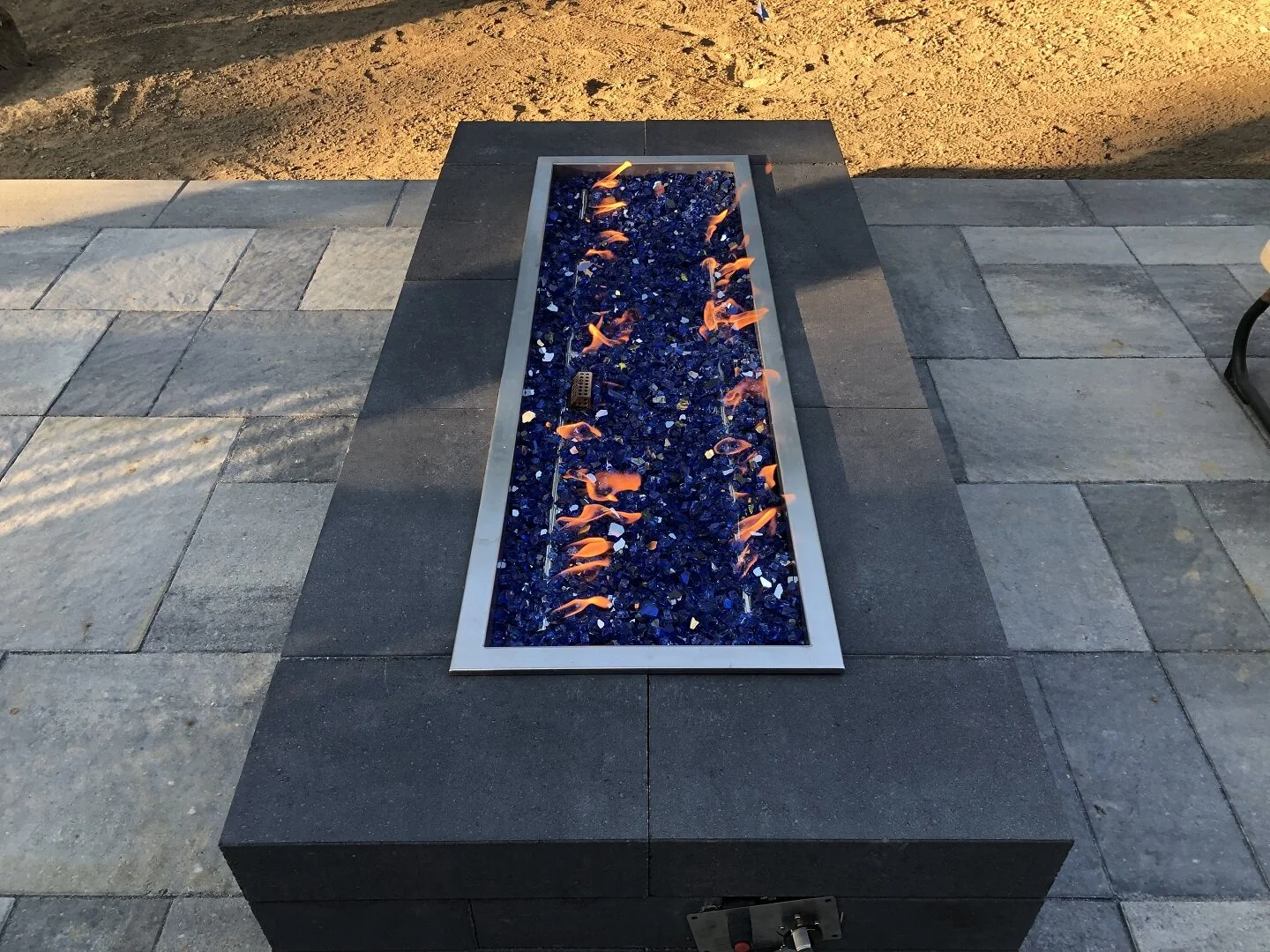 Modern fire pit in Dexter, MI