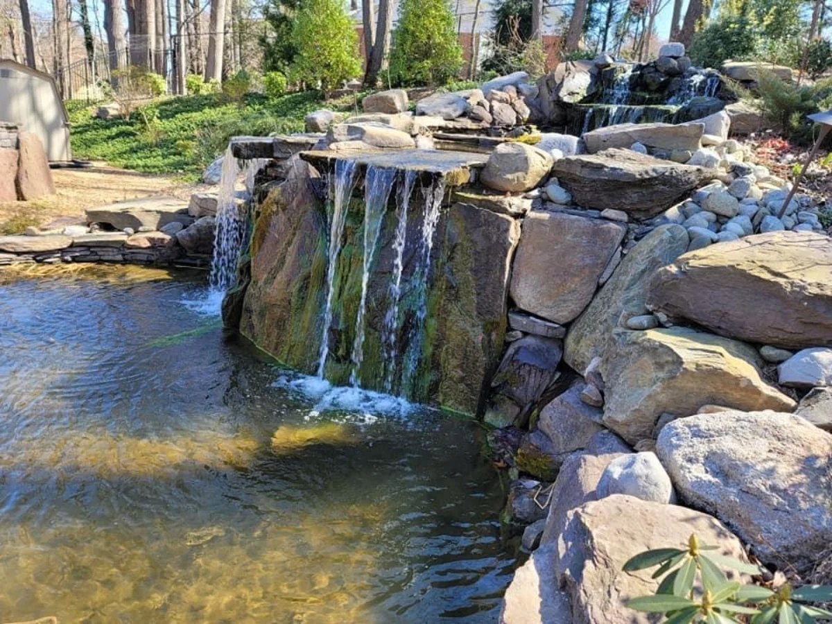 Water features and french drain in Saline MI