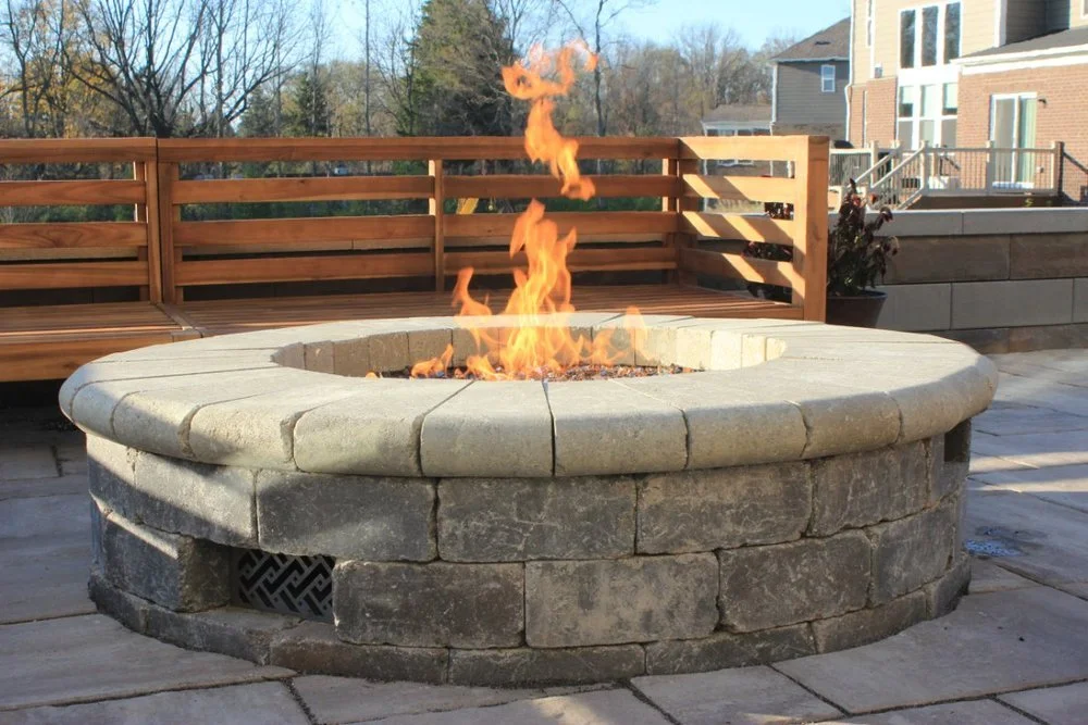 Modern fire pit in Saline, MI