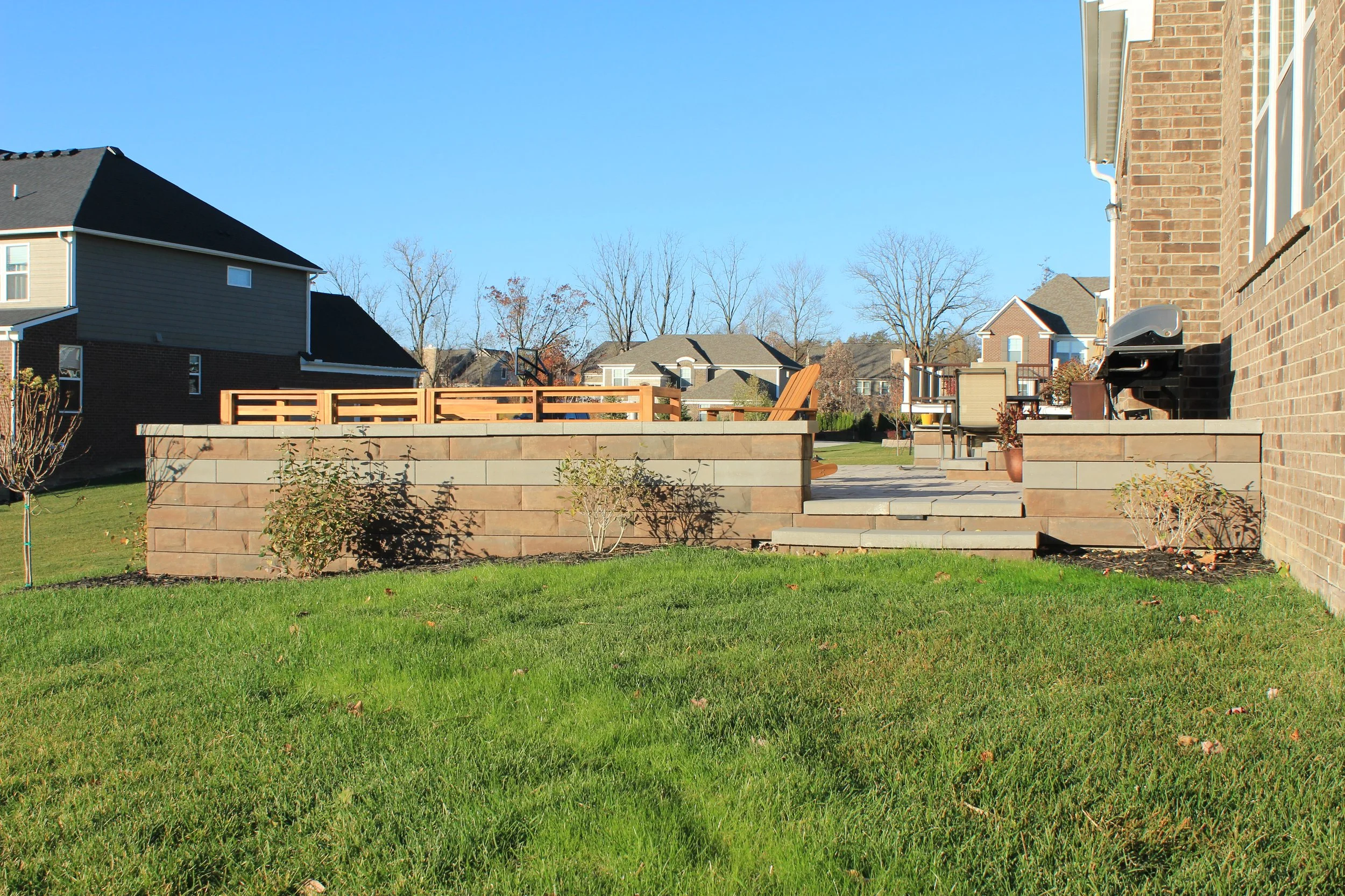 Sloped yard solutions with retaining walls in Ann Arbor, MI