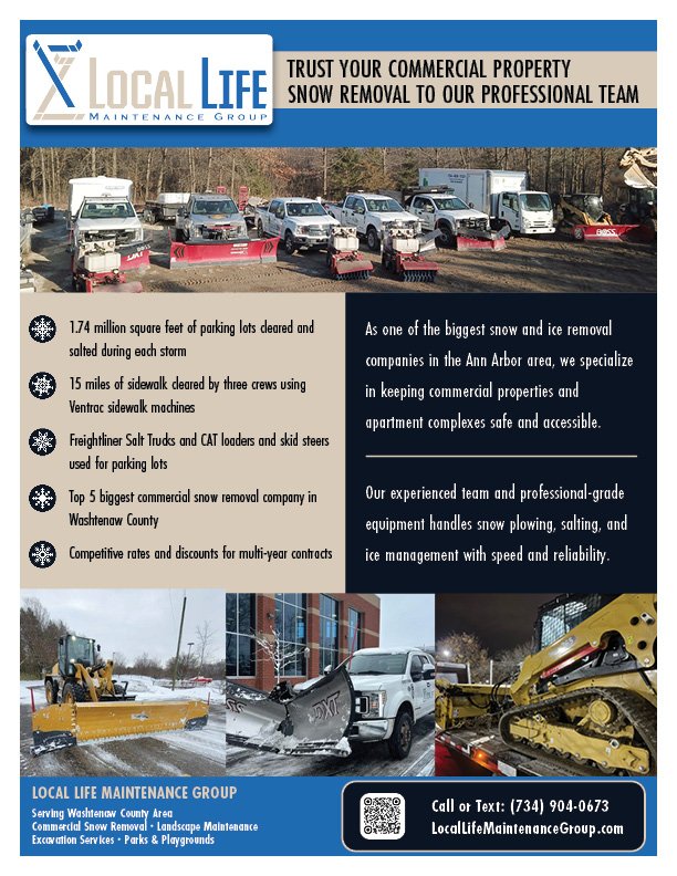 Trust your commercial property snow removal to our professional team
