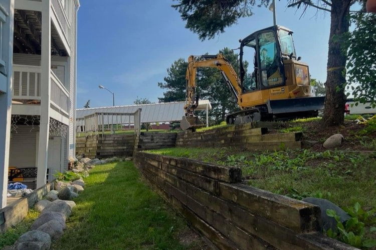 Excavation project at apartment building