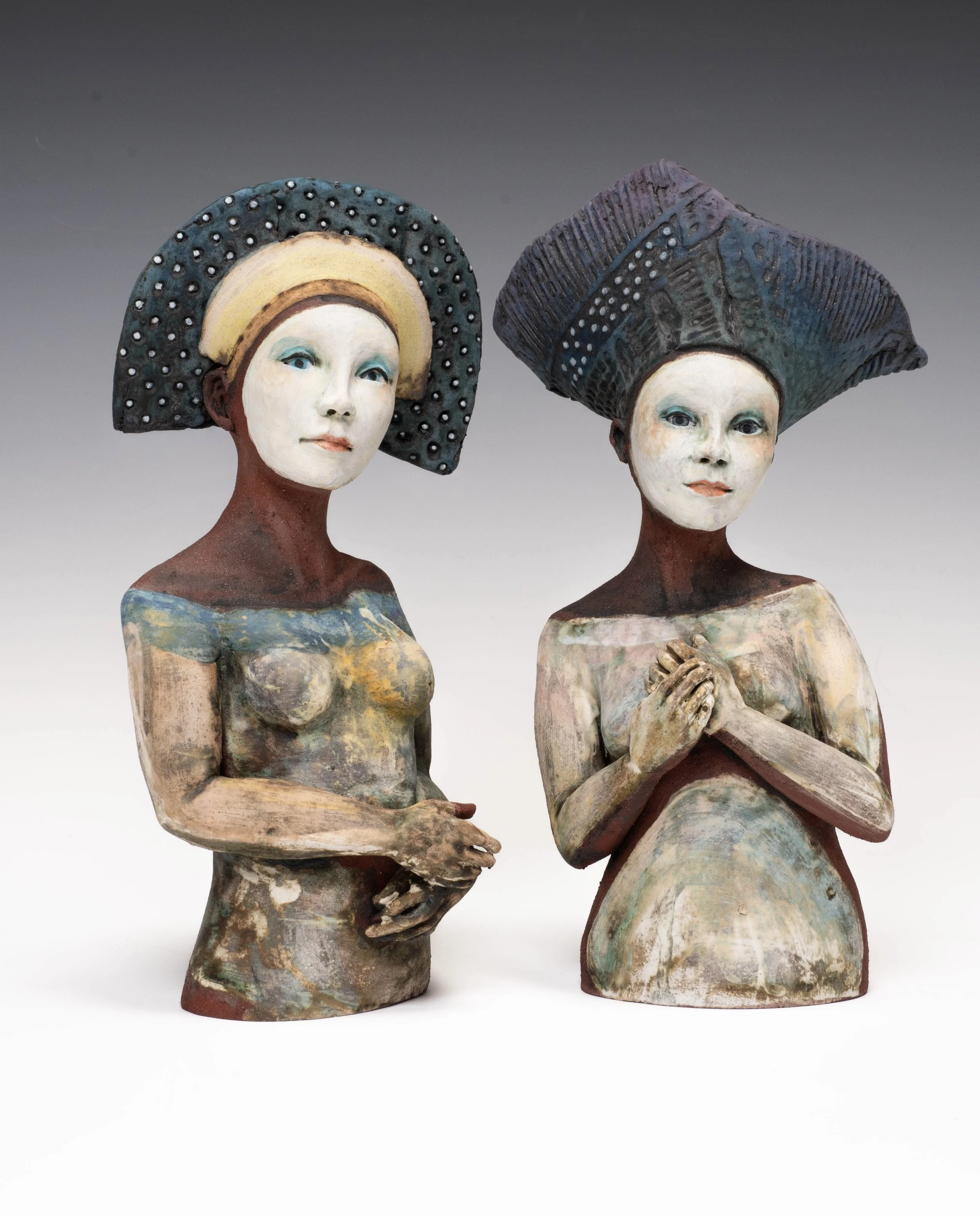 Torso #1 and Torso #2 - heights 26.5 & 27cm - both sold