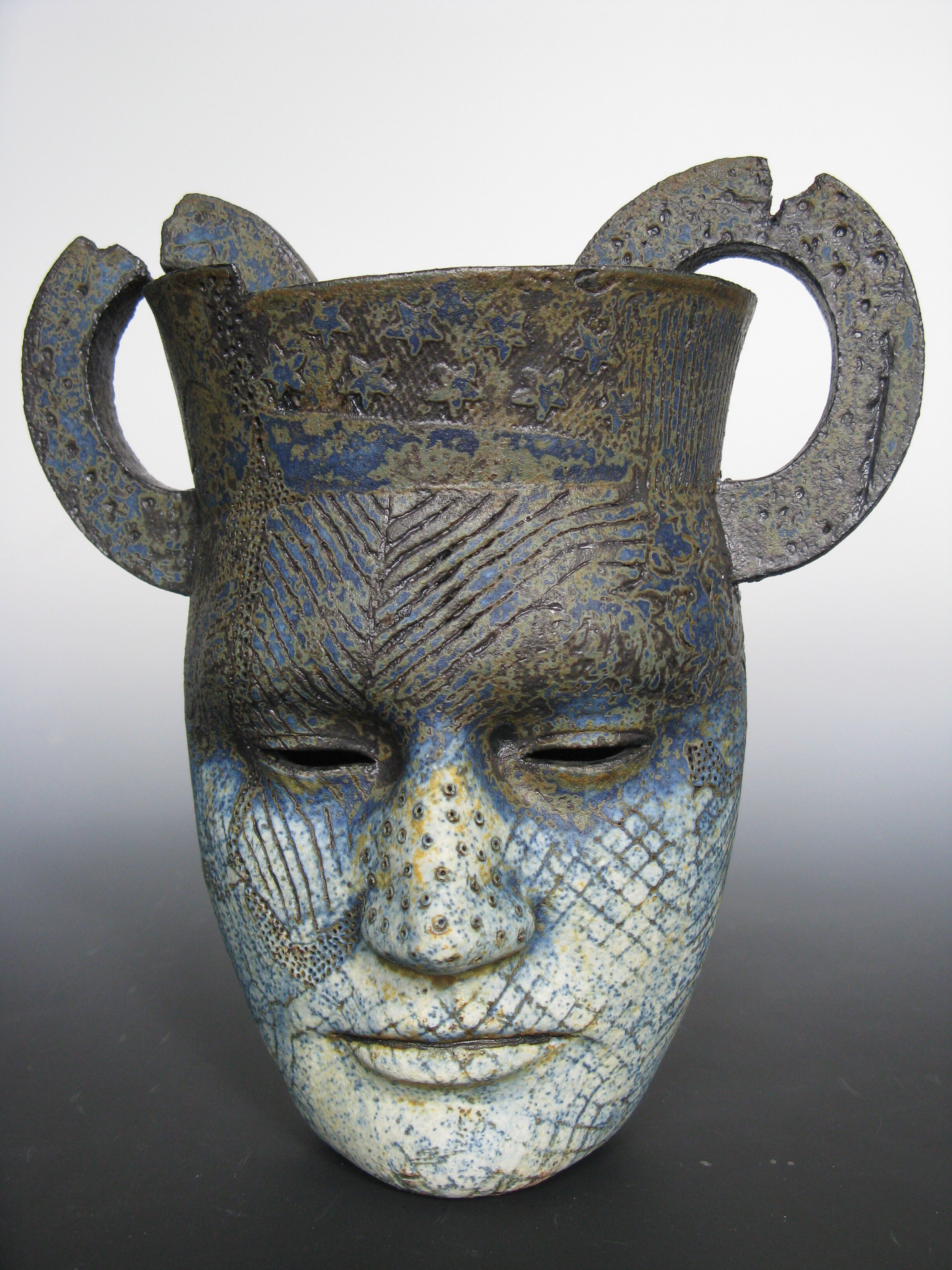 4. Two faced head form  height 20cm by Neil Macdonell.JPG