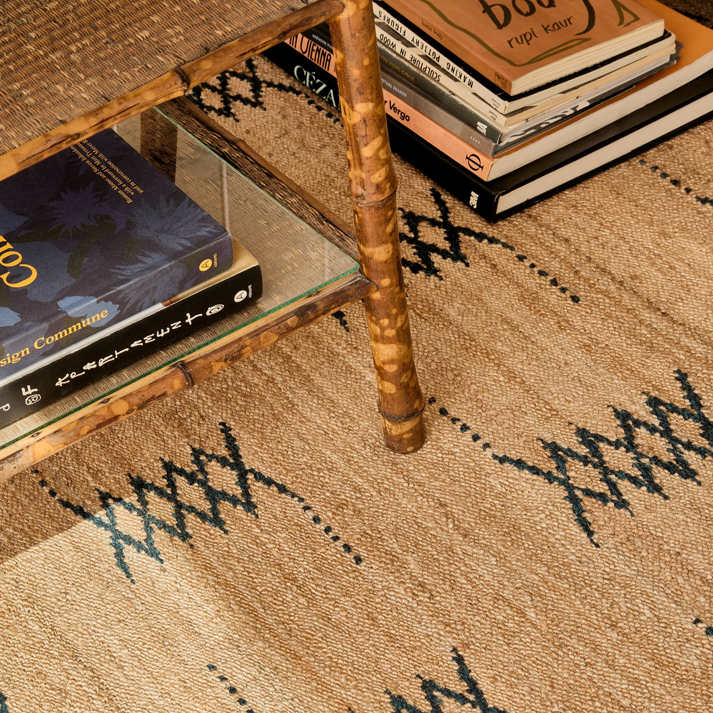 JUTE LATWEAVE ‘KIN’ BLUESTONE