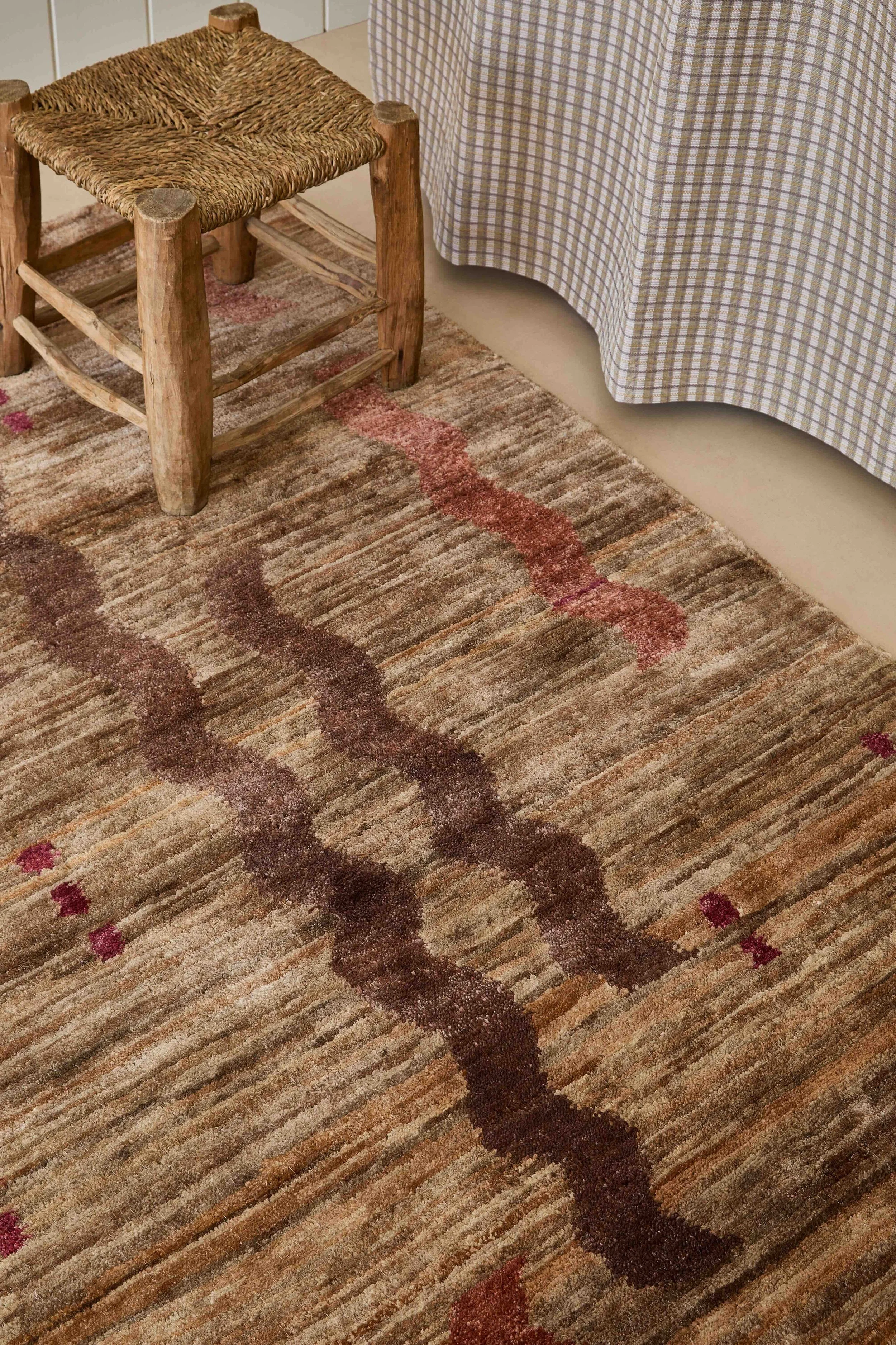 ECHO HAND KNOTTED RUG  - NUT