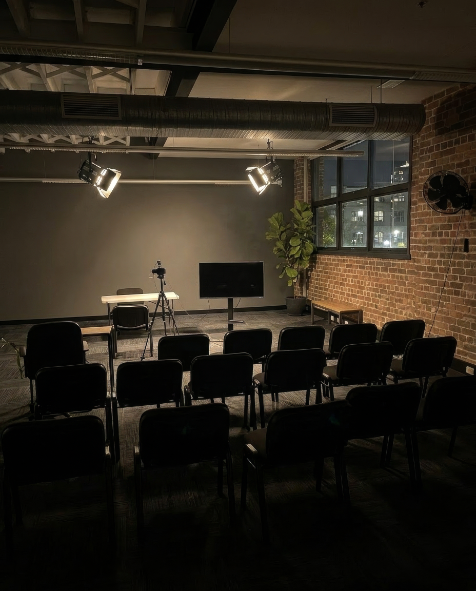 On-camera acting class in session at The Actors Workout &mdash; Sydney screen acting studio in Ultimo with cinematic lighting and professional sound for working screen actors