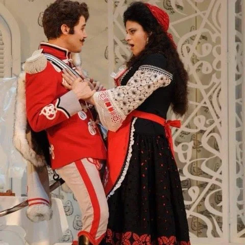 Olivia Stambouliah in Arms and the Man at Sydney Theatre Company