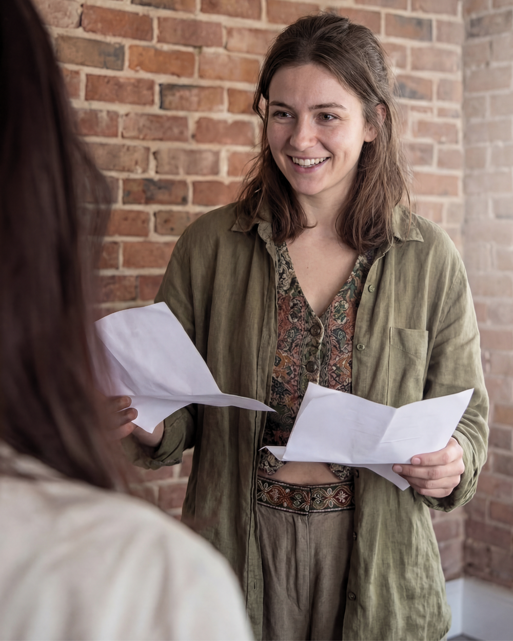 Screen acting scene work in session on the One Year Course at The Actors Workout, Ultimo Sydney