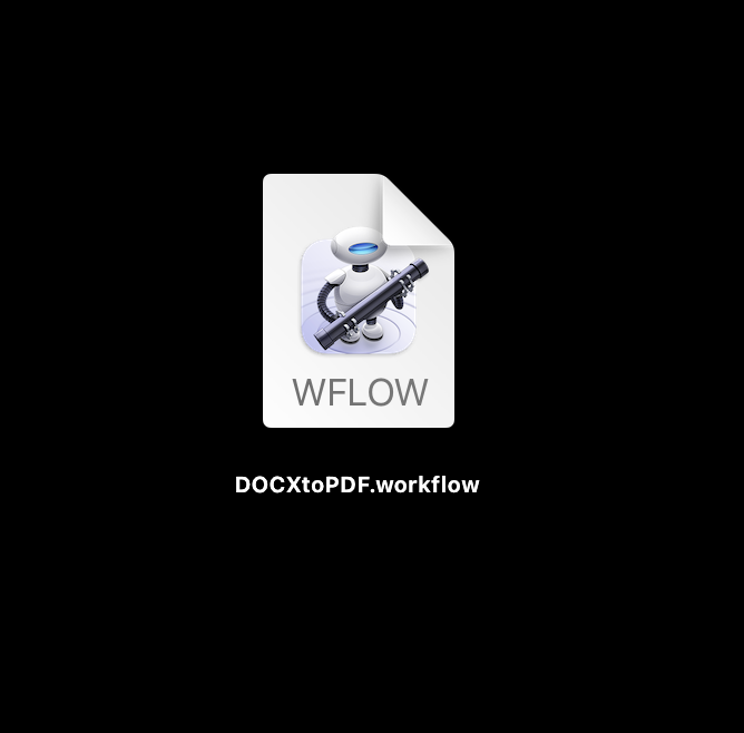 Word in PDF umwandeln | Workflow-Datei